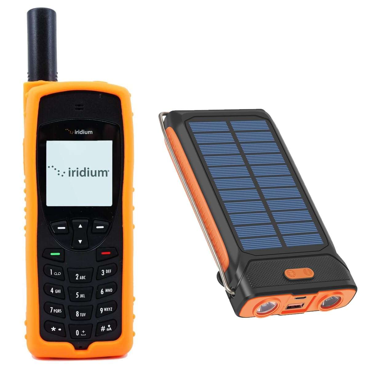 SatPhoneStore Iridium 9555 Satellite Phone Hiker Package with Solar Charger, Protective Case and SIM Card Ready for Easy Online Activation (2: 200 Minutes)