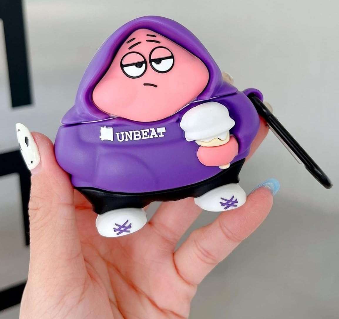 KHR Silicone Case Cover for AirPods 4 (2024), Cute Cartoon Characters Design Case with Keychain for AirPods 4 / AirPods 4 with Active Noise Cancellation (Unbeat) 5