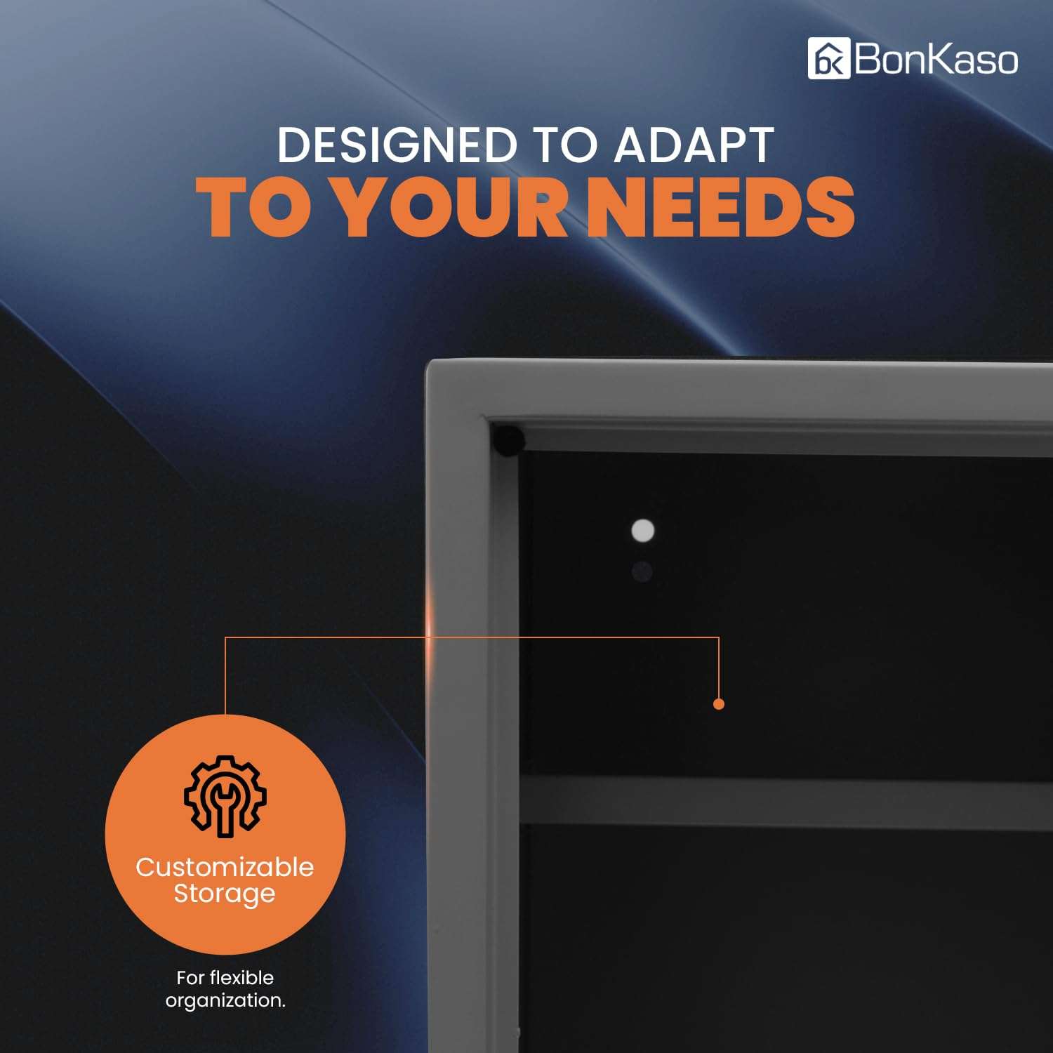 BonKaso Safe Locker For Home, 51 Litres Locker Box For Money, Jewellery, Digital Electronic Safe Locker for Home & Office With Auto lock Function, Anti Theft Alarm And LED Display, (Grey) 3