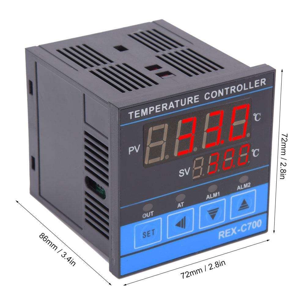 Digital Temperature Controller, PID Digital Temperature Controller, REX-C700 RELAY+SSR for Home Hot Water System Electronic Equipment Automation Equipment 5