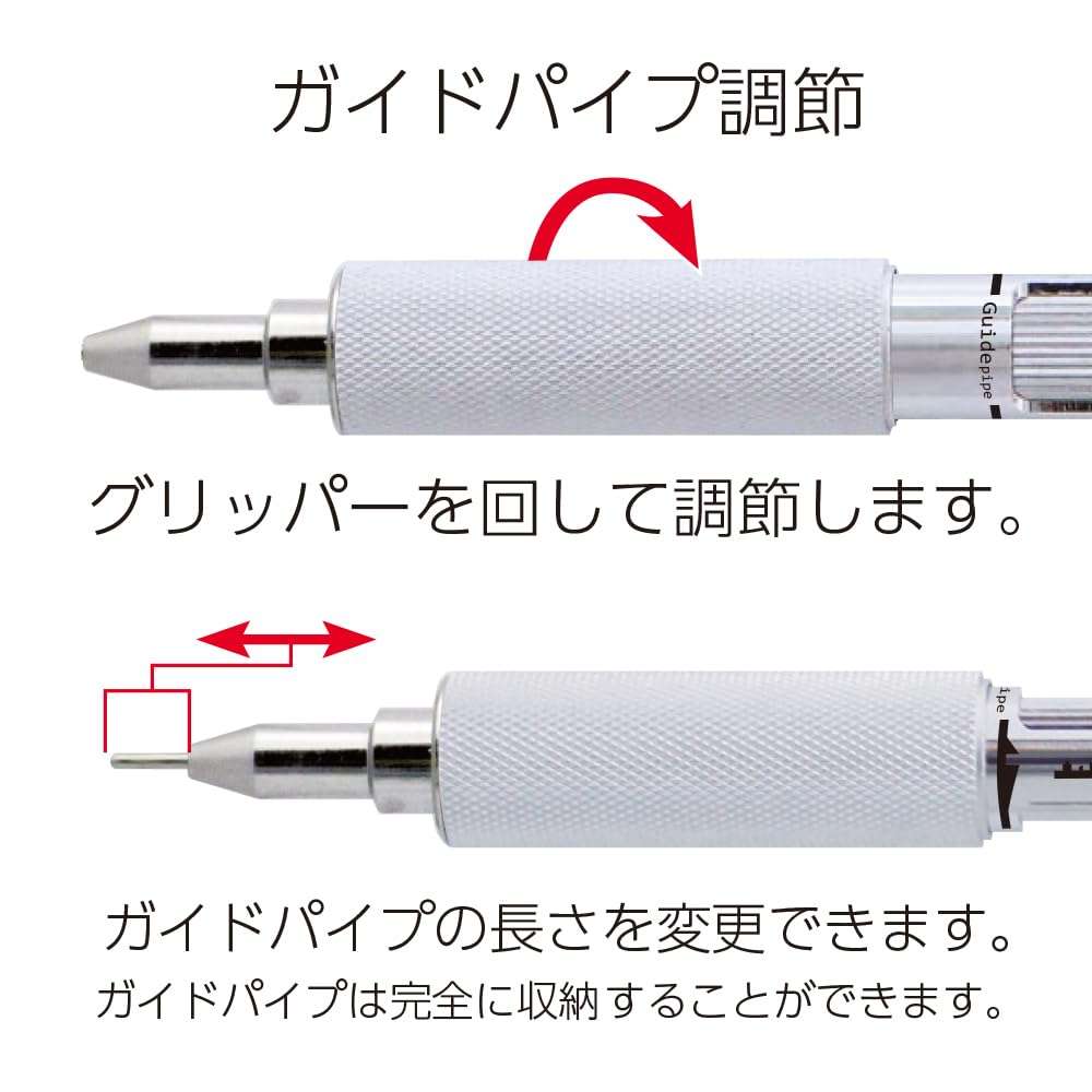 OHTO MS01 Mechanical Pencil 0.5m Red Color Drafting Pencil with Customizable Lead Length, Durable Metal Build, Ergonomic Grip, and Versatile Design for Professionals and Artists. AP-Certified Japan 5