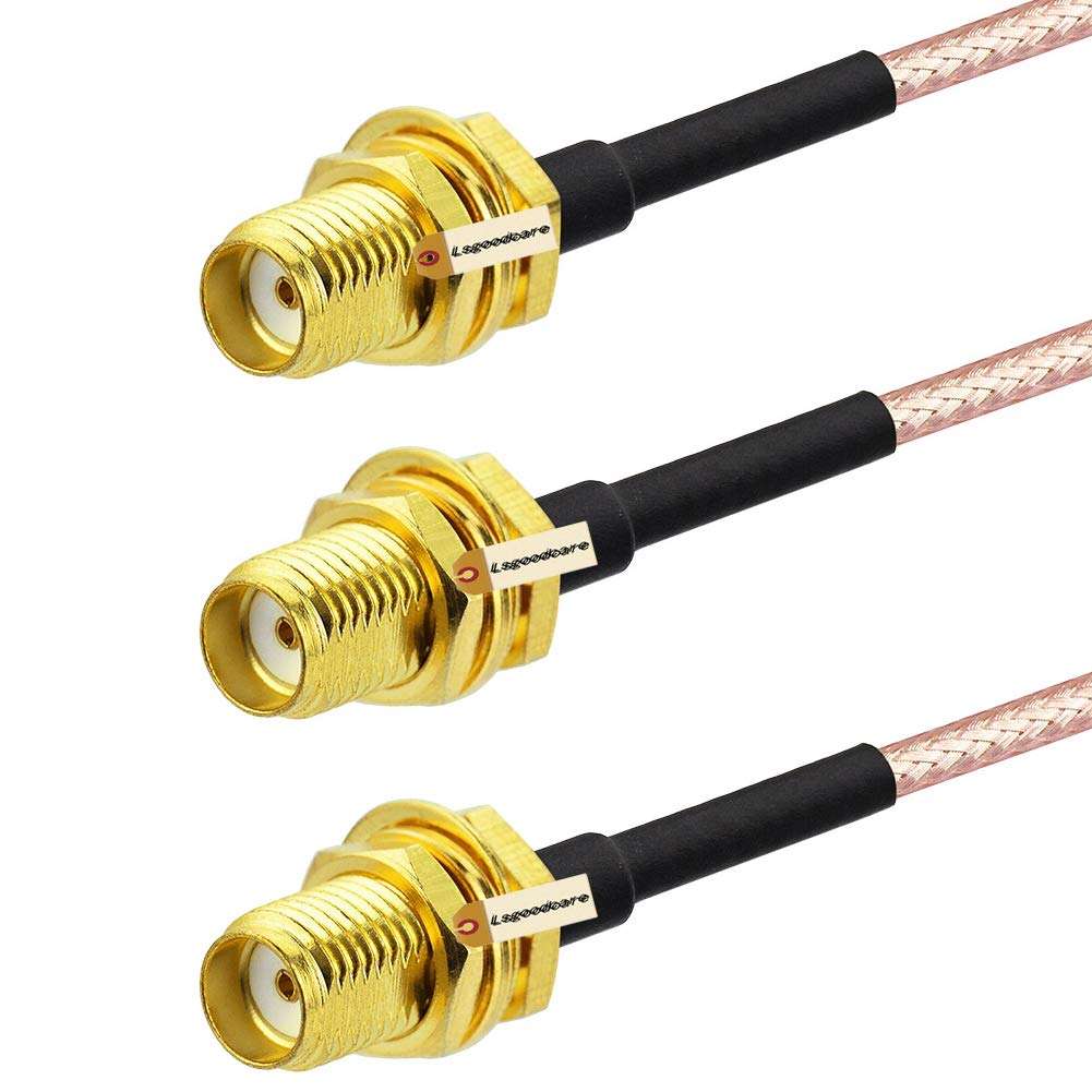 Lsgoodcare SMA-Female to Pigtail Antenna Extension Cable- RG316 Coaxial Cable Connector Antenna Adapter,Pack of 3, Length 20Centimetre/8' 3