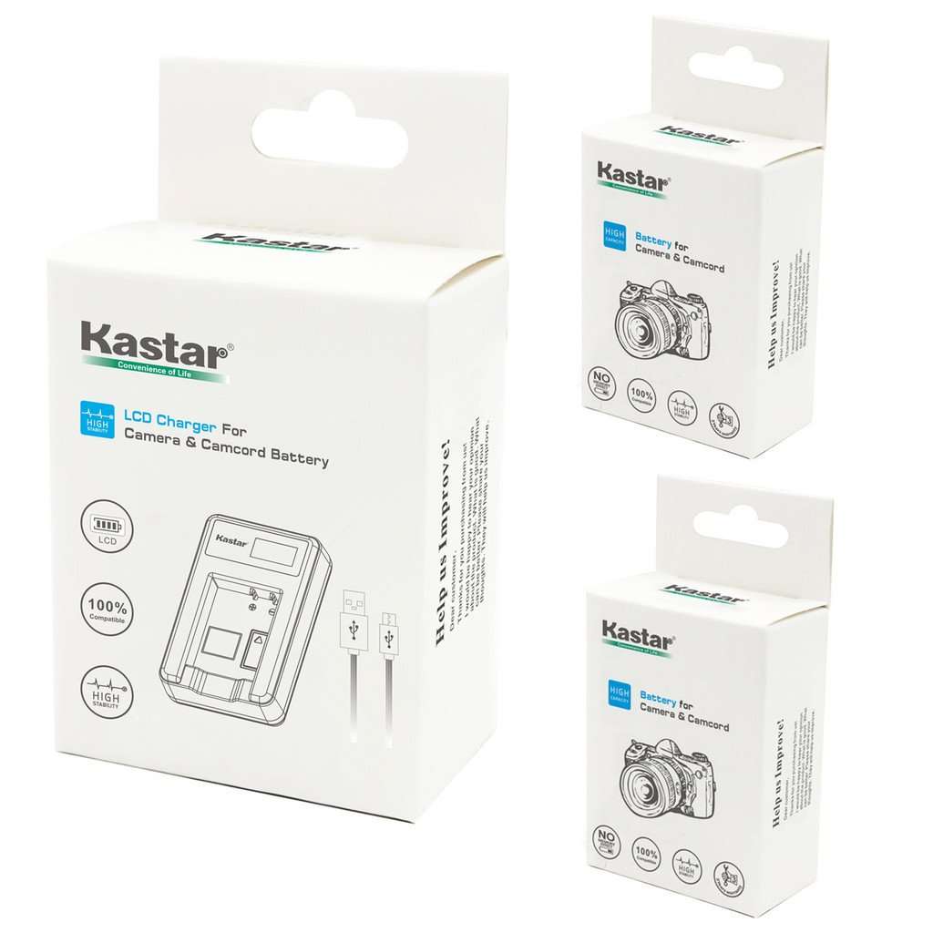 Kastar Battery X2 & LCD Dual Slim Charger for Canon LP-E12 LPE12 Battery, LC-E12 LC-E12E Charger, Canon EOS 100D, EOS M, EOS M2, EOS M10, EOS M50, EOS M100, EOS M200, EOS Rebel SL1, PowerShot SX70 HS 4