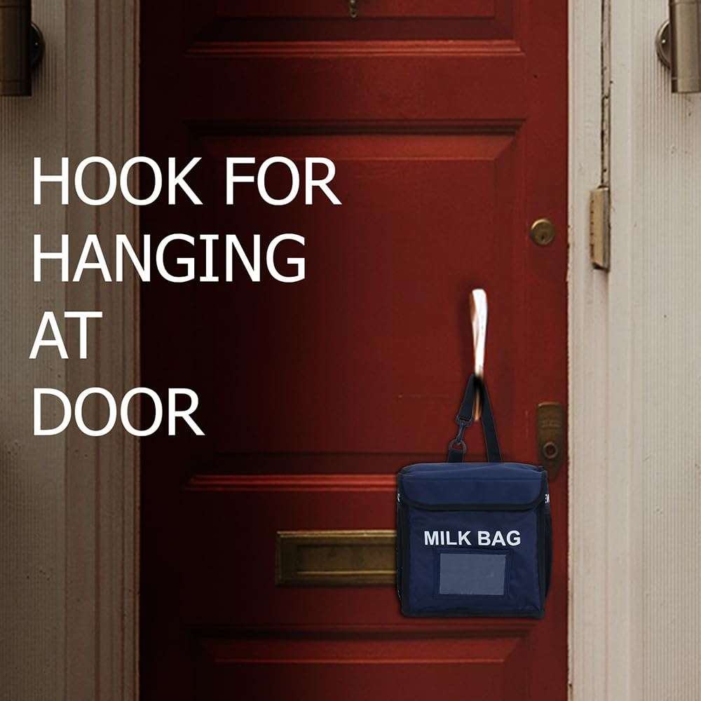 MOHREE Milk bag for door hanging,Milk basket for main door, Milk box for outdoor gate metal, Newspaper holder for gate,food packet box for home apartment delivery 5