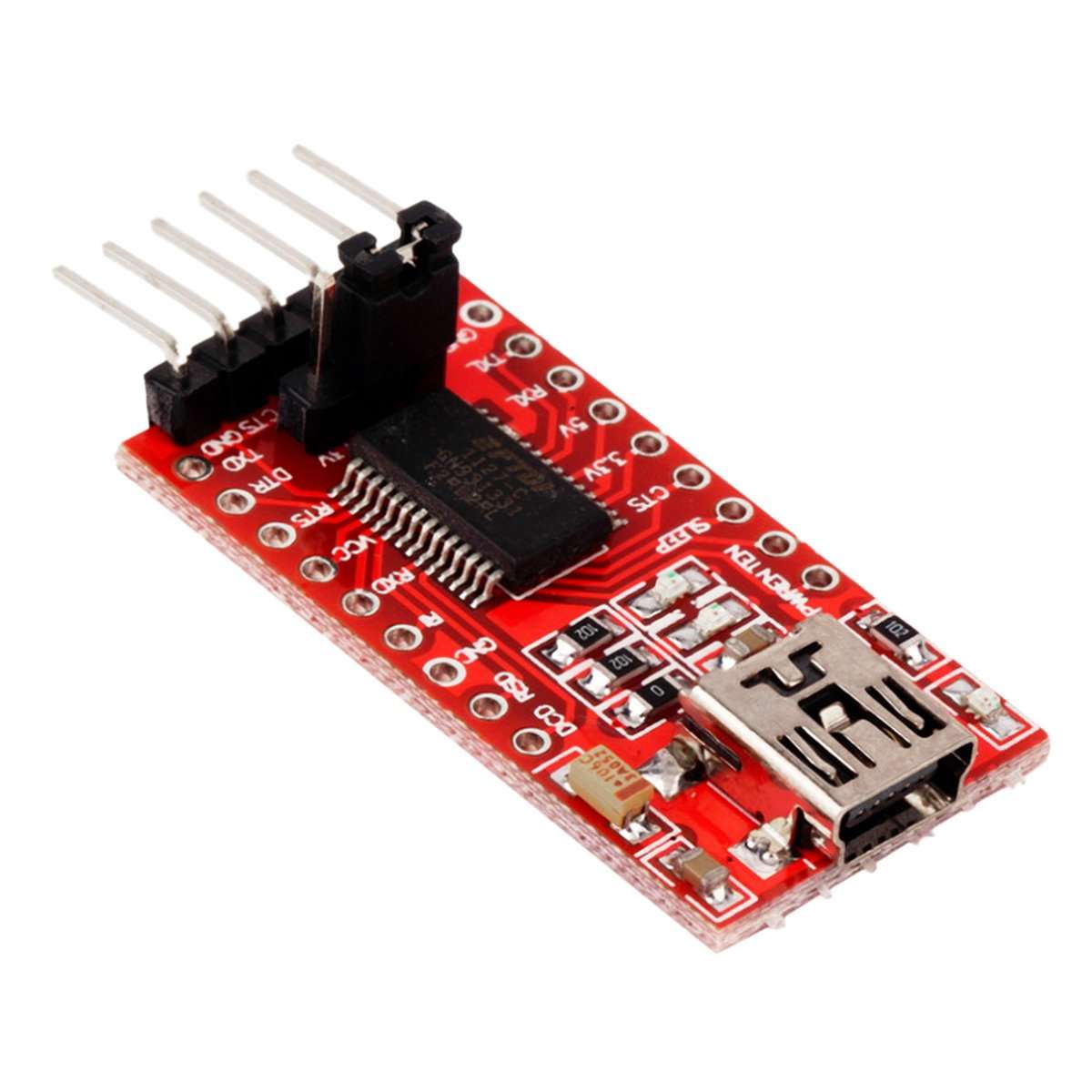 IZOKEE Mini USB to TTL Serial Converter Adapter Module 3.3V 5V FT232RL FTDI for Arduino Pro Mini (2pcs) 3