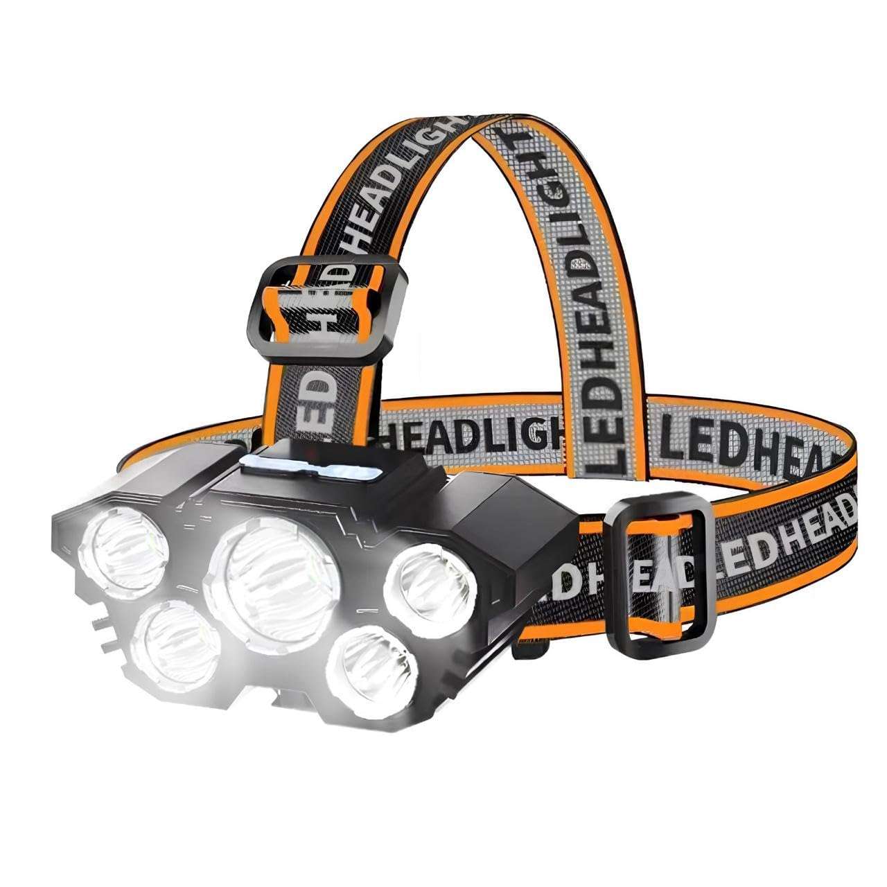 Headlamp LED Lamp Consisting of 5 lights String Lighting Rechargeable With USB - Adjustable from 180 degrees 4 Modes Flashlight Lightweight Head Light - Waterproof Outdoor Camping Hiking Fishing 1