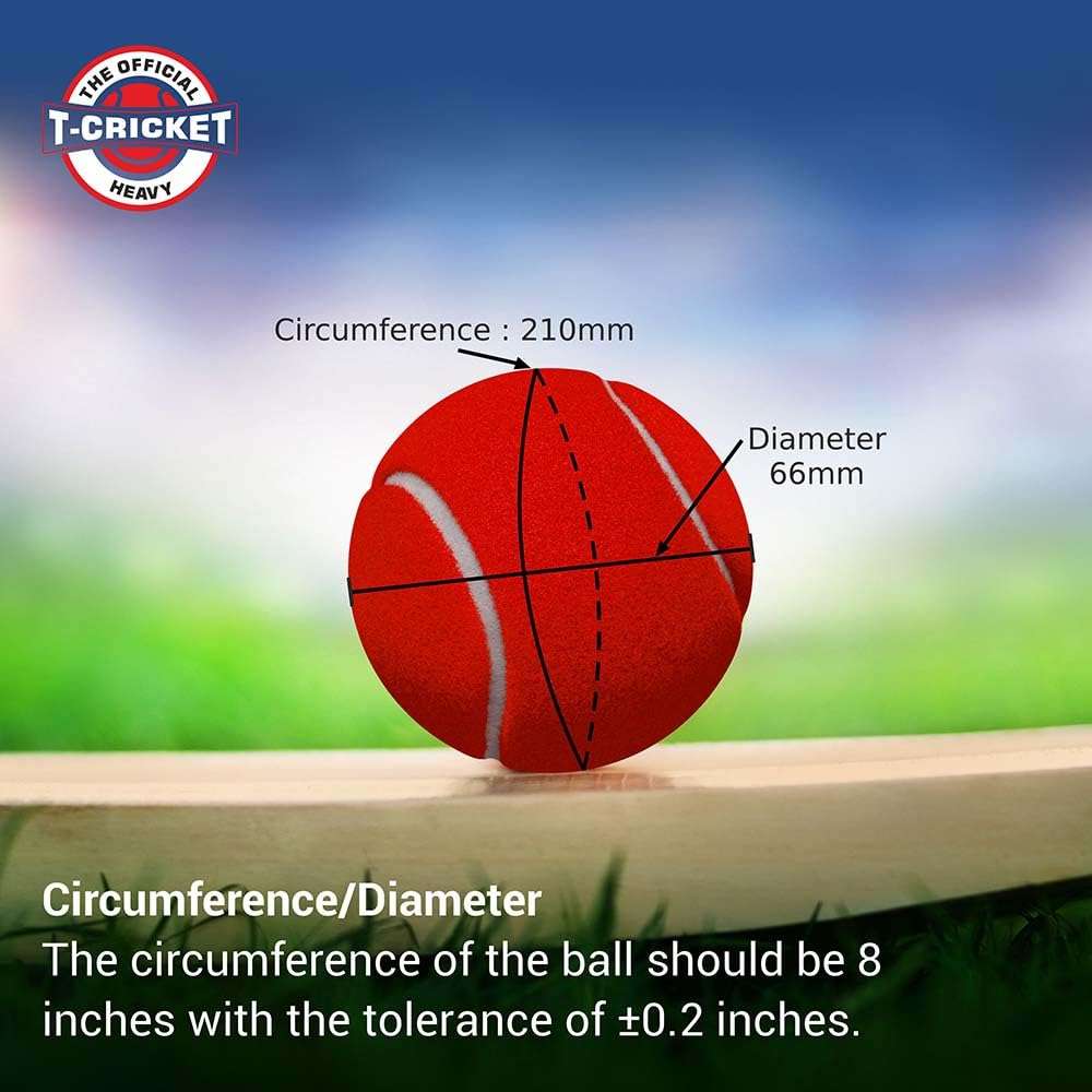 Nivia Heavy Weight Tennis Cricket Ball, Tennis Ball for Cricket Practice, Street Match Ball, Training Ball for Outdoor & Indoor, Heavy Tennis Balls for Players (Red, Pack of 3) 4