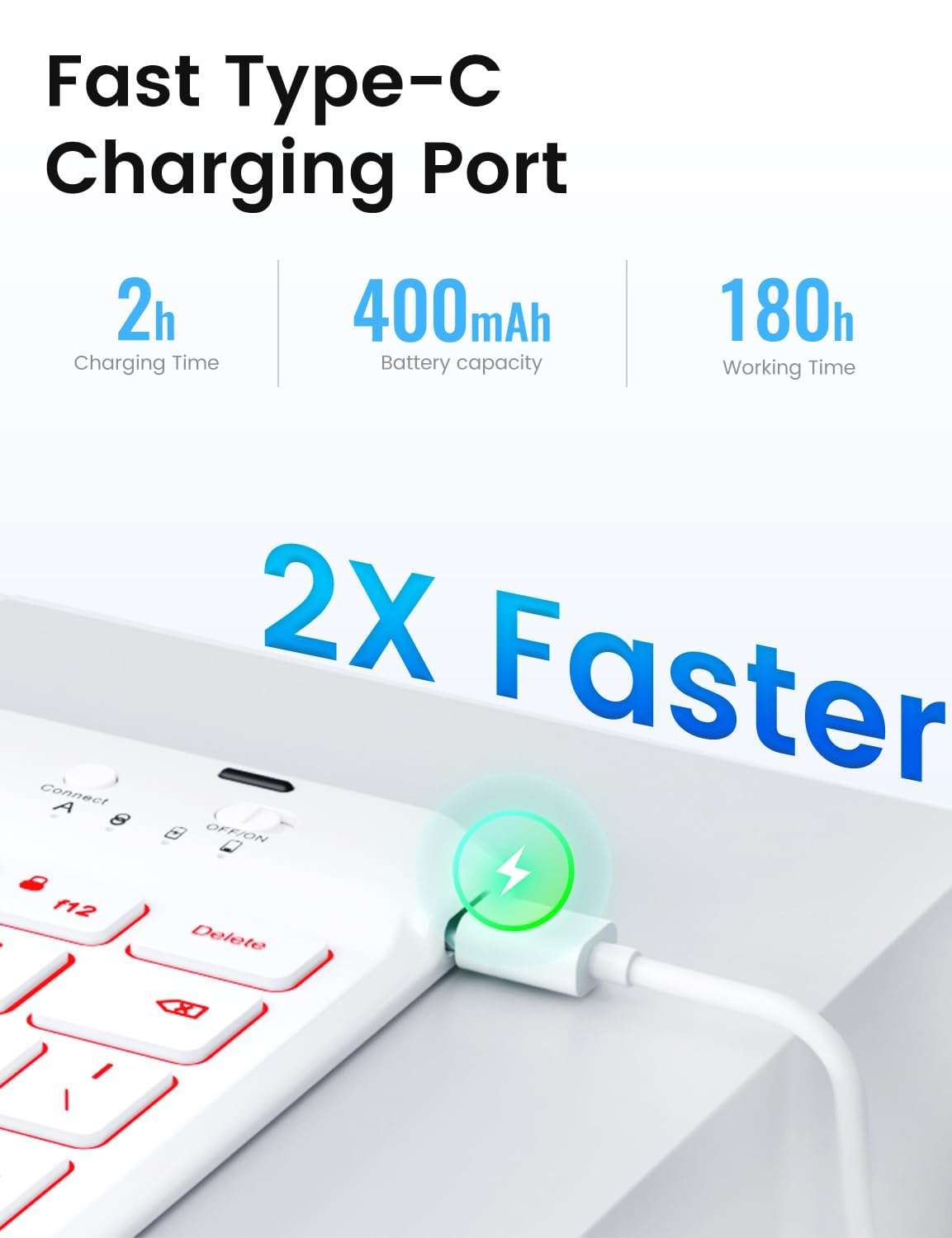 OYEEICE Keyboard Case for iPad Pro 12.9 (6th Generation 2022) - Detachable BT Backlit Magnetic Keyboard with iPad Pro 12.9 inch 5th / 4th Gen 2021 2020, Built-in Pencil Holder, Smart Cover(Pink) 4