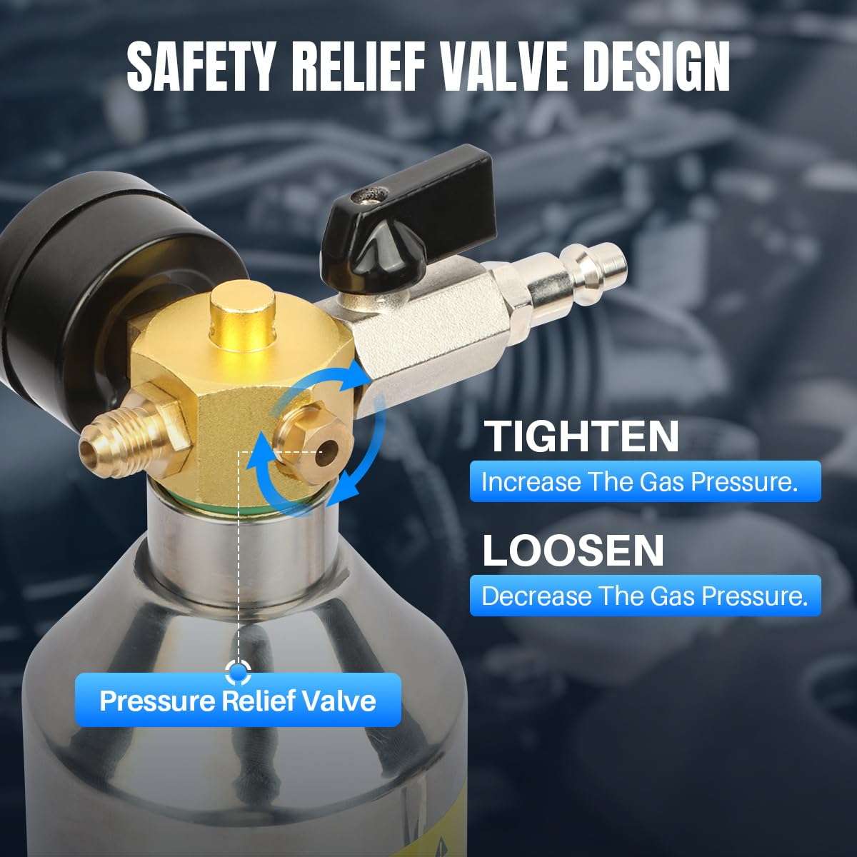 YUANRI AC Flush Kit Home A/C Flush Tool Automotive A/C Flush Kit House AC Flushing Kit 1L Stainless Steel Bottle R134A R12 R22 R404 R410A Air Conditioner System Flush Canister Kit Clean Tool Set 5