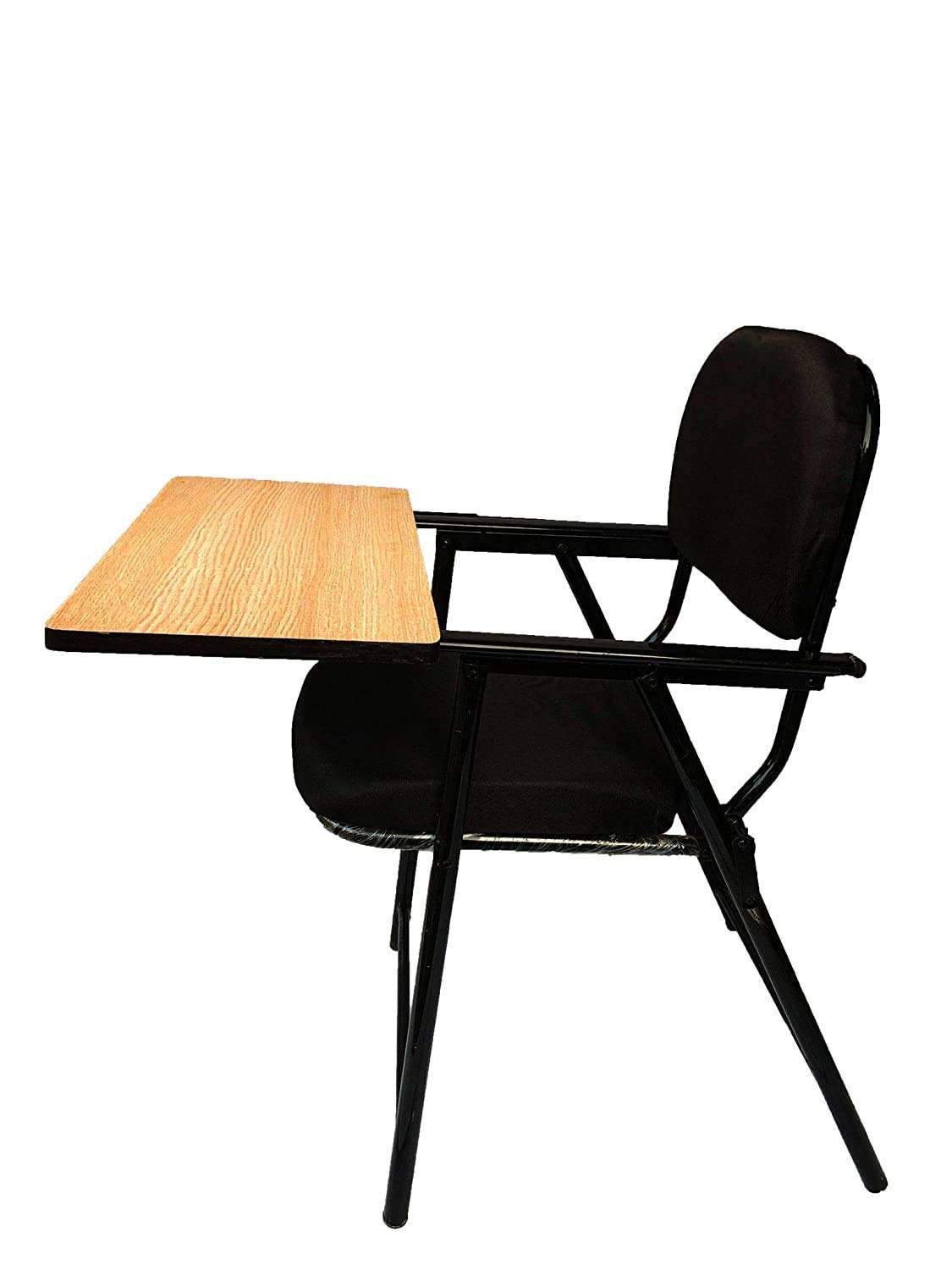 Ventuos- Folding Study Chair with Cushion & Adjustable Writing Pad for All Age (Black) 1