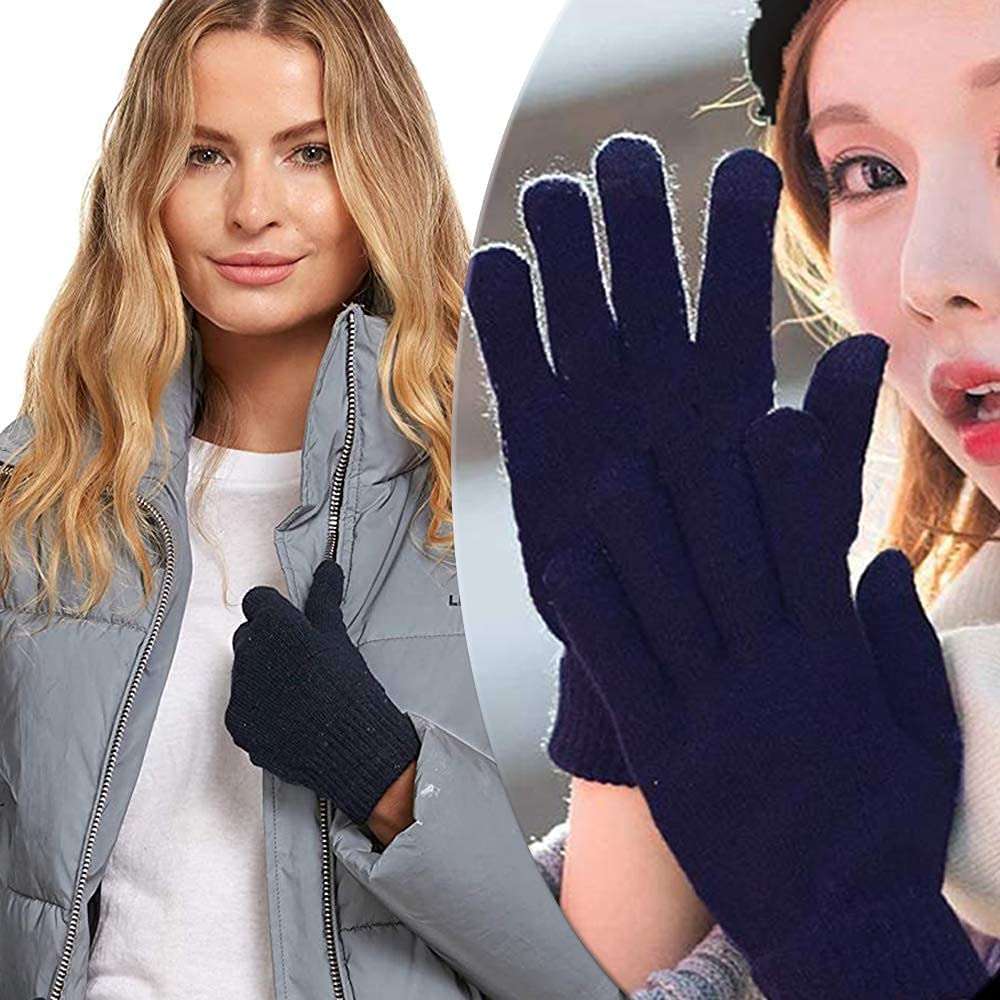 48 Pack Of Yacht & Smith Wholesale Beanies Or Gloves, Bulk Thermal Winter Hat Or Gloves (Black Gloves) 6