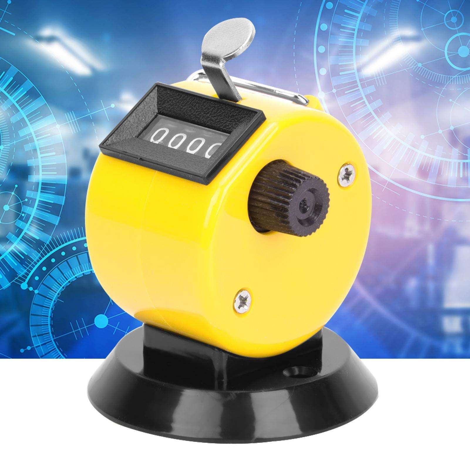 Jeanoko Handheld Tally Reminder Counter 4 Digit Tally Counters Mechanical ABS for Sports Field Golf(Yellow) 6