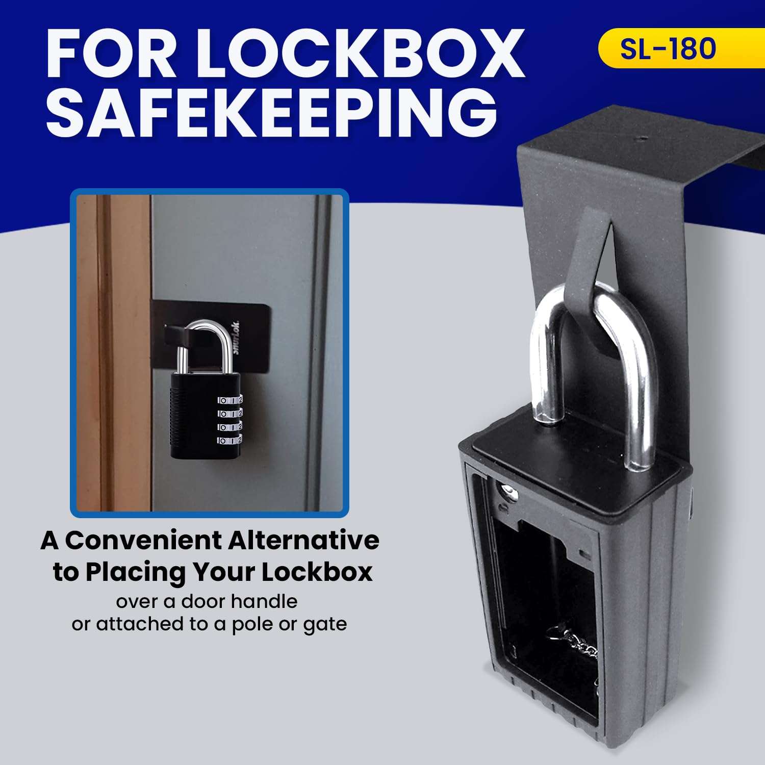 ShurLok SL-180 Lockbox Over The Door, Black Medium 4