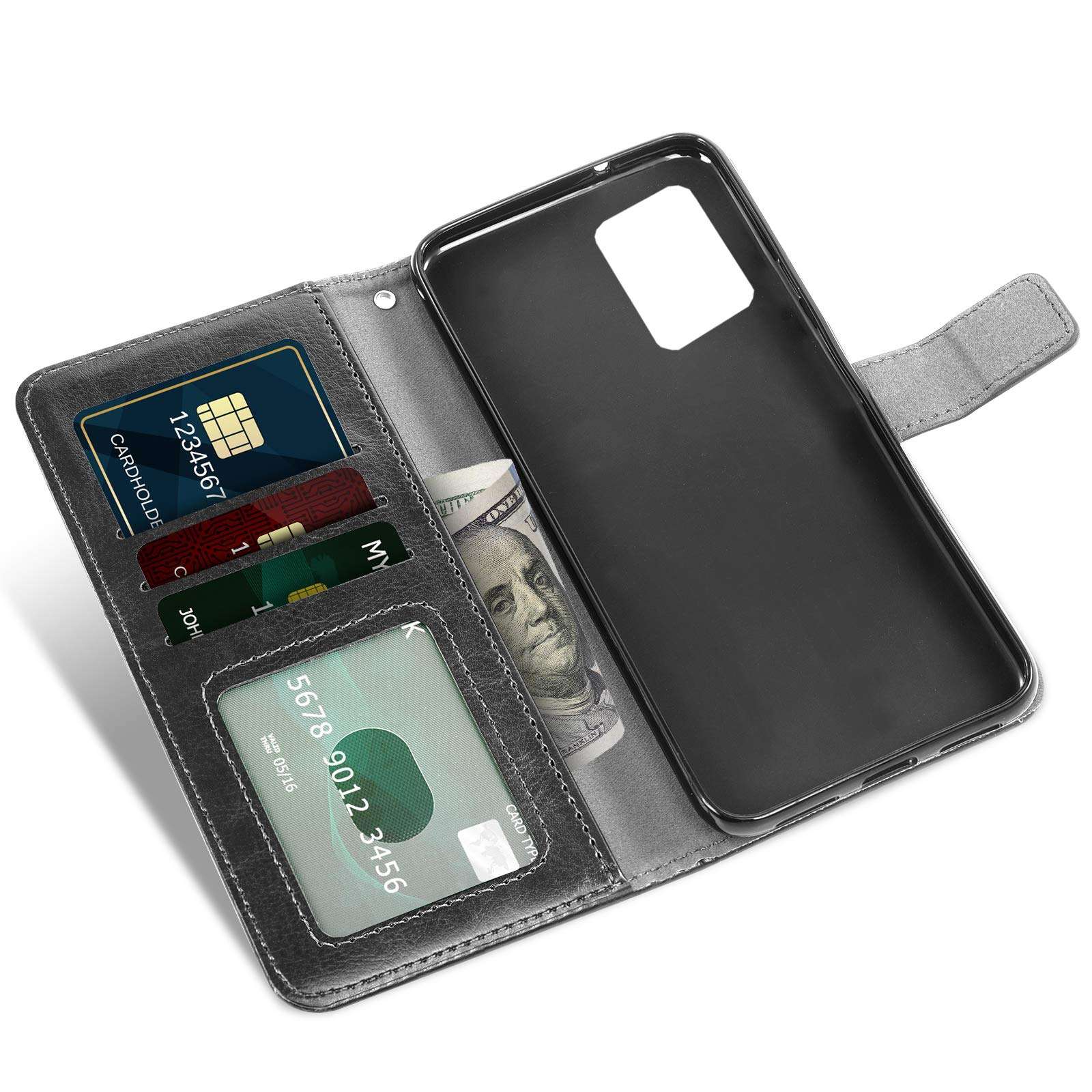 Asuwish Compatible with Samsung Galaxy S20 Ultra Glaxay S20ultra 5G Wallet Case Tempered Glass Screen Protector Flip Cover Card Holder Accessories Phone Cases for Gaxaly 20S S 20 A20 20ultra G5 Black 4