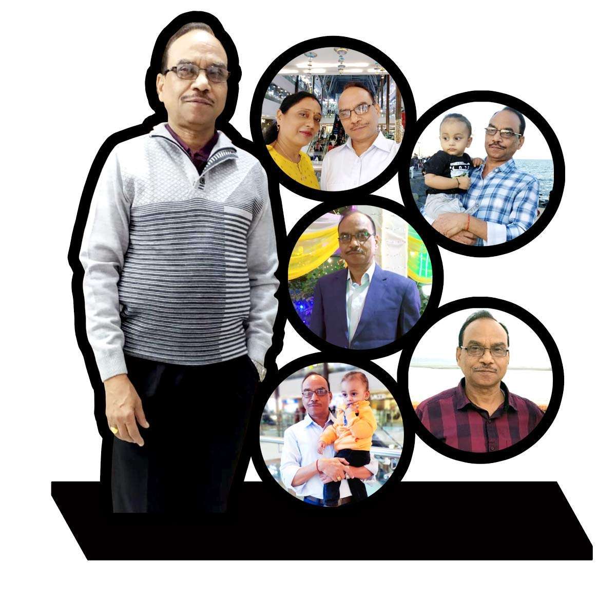 Express-O-Board Personalised Gift Photo Cutout Stand on PVC Board (12 in x 12 in) 1