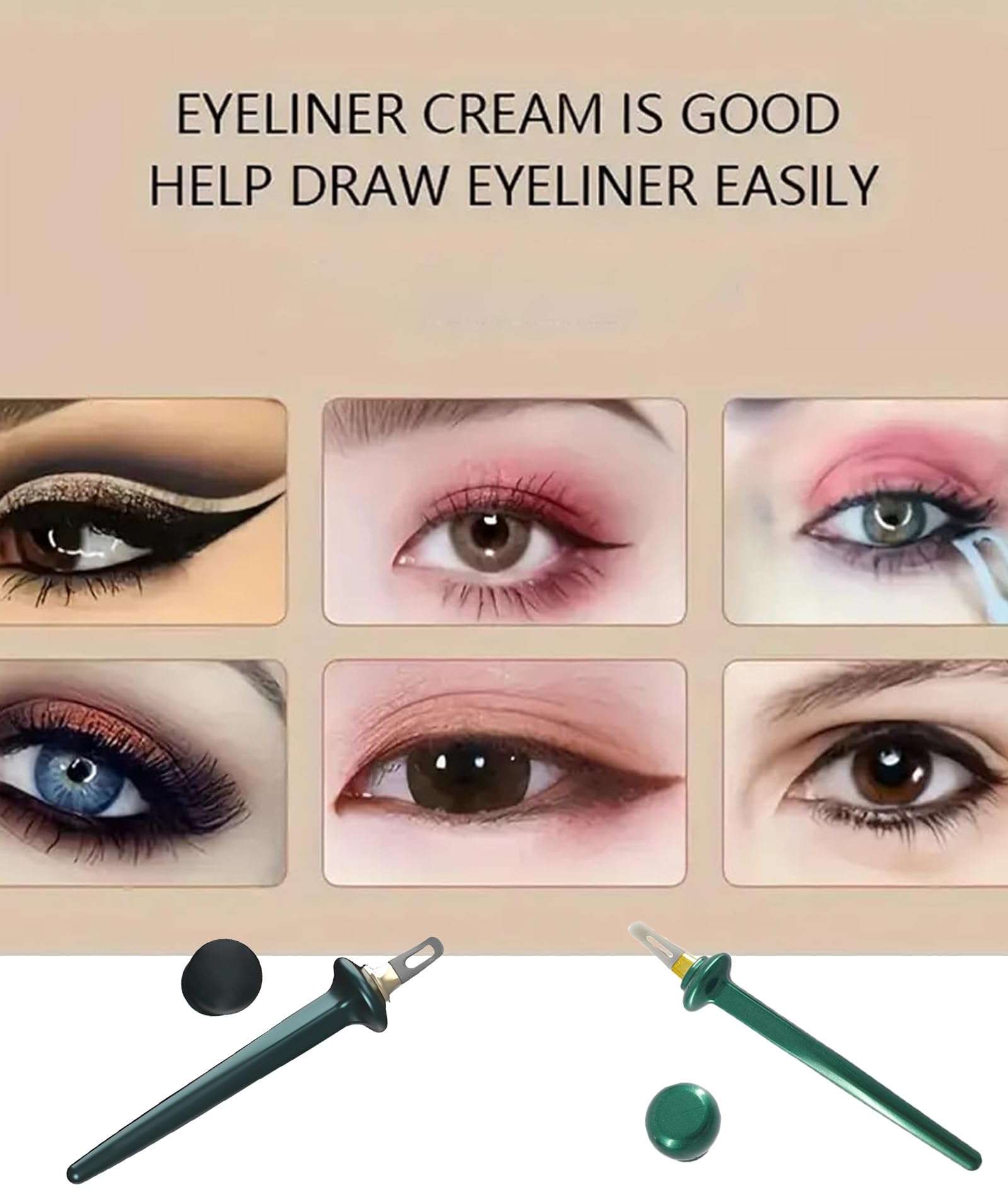 2PCS Eyeliner Brush, Eyeliner Tool Applicator, Smooth and Precise Application, Brushes (Black + Green), Ideal for Daily Makeup and Special Occasions 6