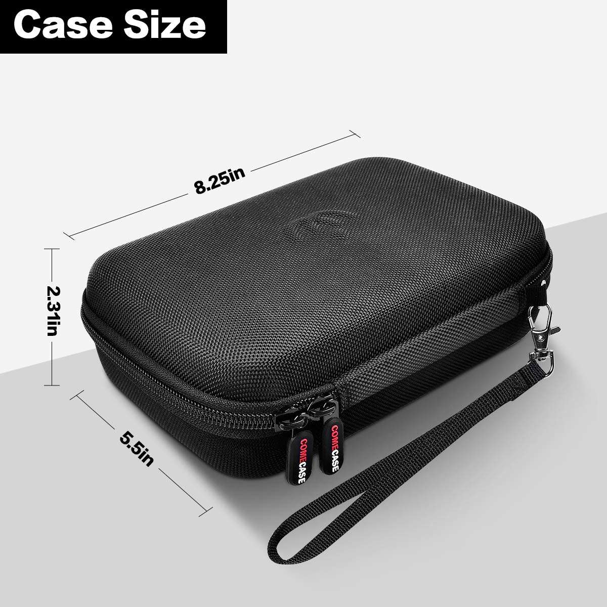 Hard Carrying Case for Apple Pencil, Magic Mouse 2 and 1, Magsafe Power Adapter, BeatsX Earphone, Magsafe Power Adapter, BeatsX,Beats Monster by Dre,Magnetic Charging Cable - Black (Bag Only) 5