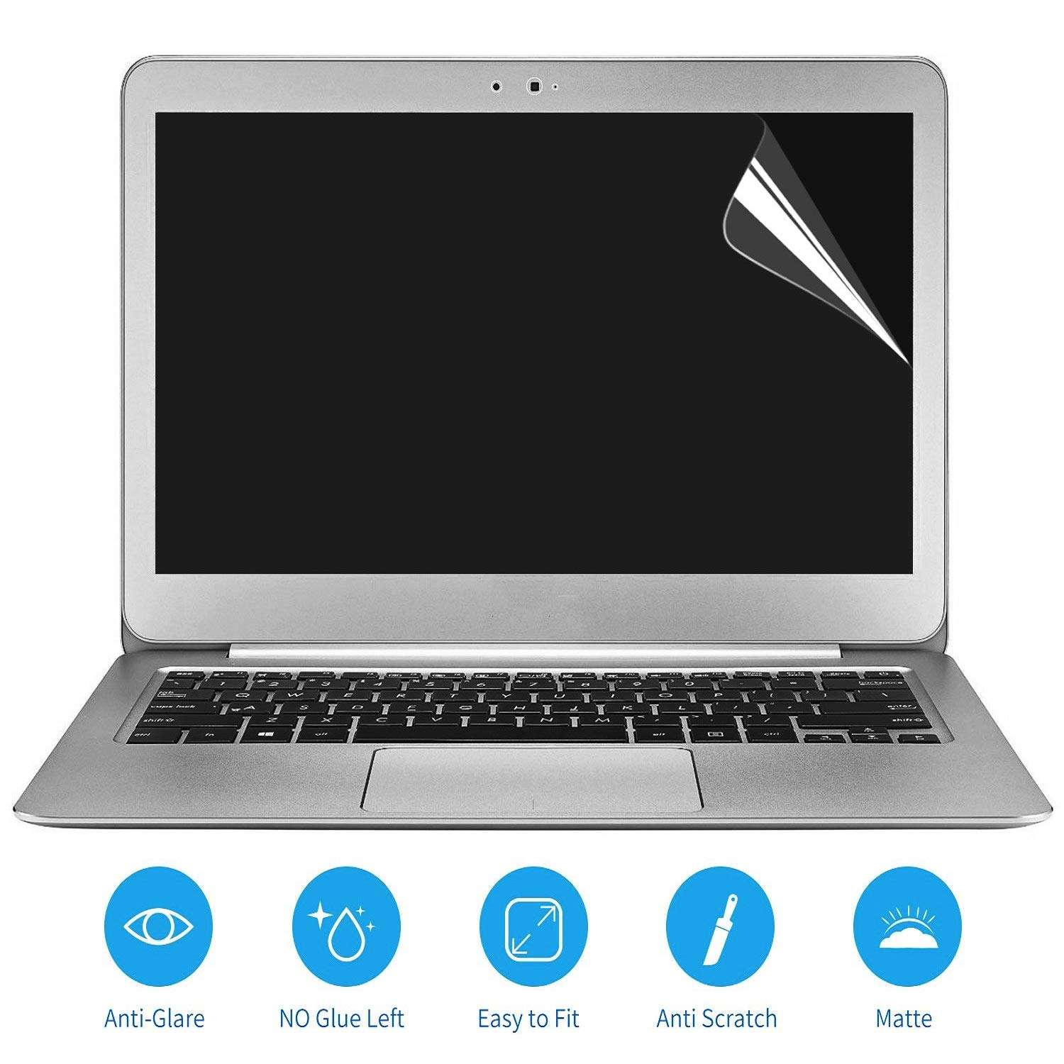 Ramiya 4 in 1 Combo - Laptop Lamination, Screen Guard, Keyboard Protector LED Light and Laptop Skin for All Laptop Accessories Combo Kit Size 15.6 4