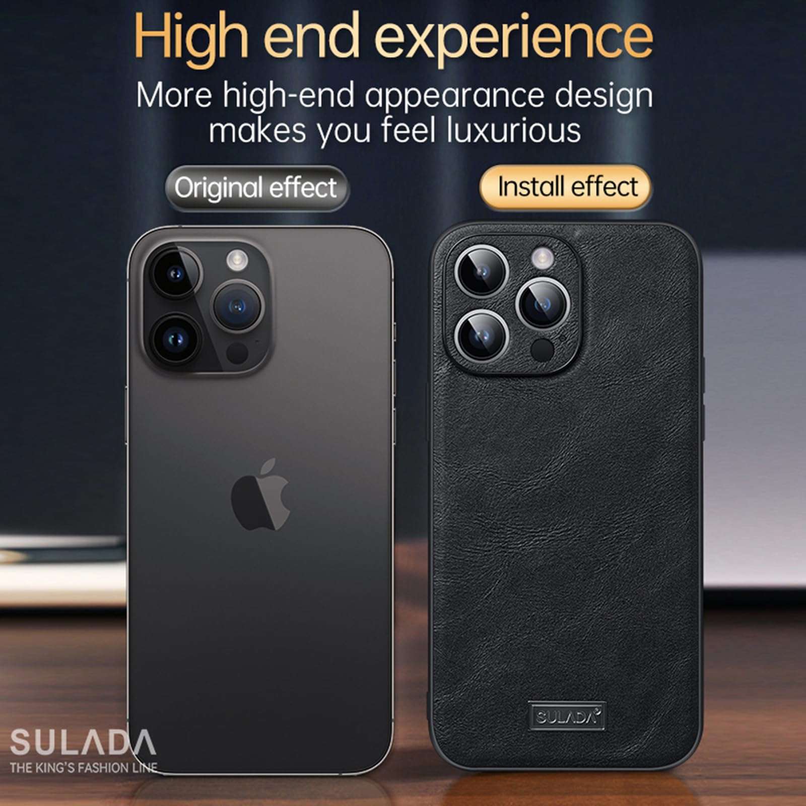 Case for iPhone 16/16 Plus/16 Pro/16 Pro Max, PU Leather Back Panel with TPU Frame, Comfortable Grip with Delicate Leather Texture, Advanced Lens Protection,Orange,16 Pro Max 6