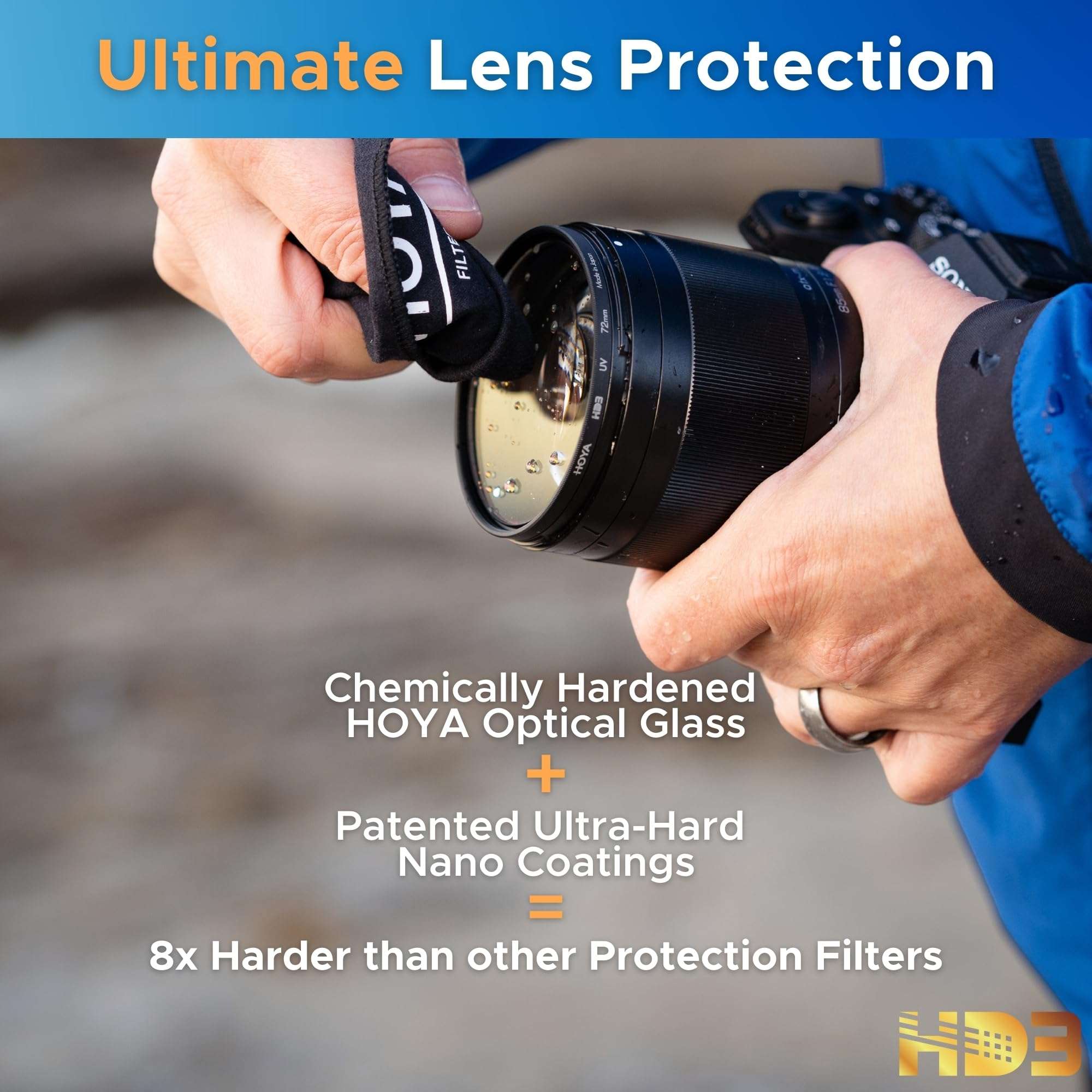 Hoya HD3 55mm UV Protector Filter - Re-Certified for 100MP+ Cameras with Ultra-Hard Nano Coating UV Filter - Stain Resistant, Smudge and Waterproof UV Lens Filter with Aluminum Frame 5