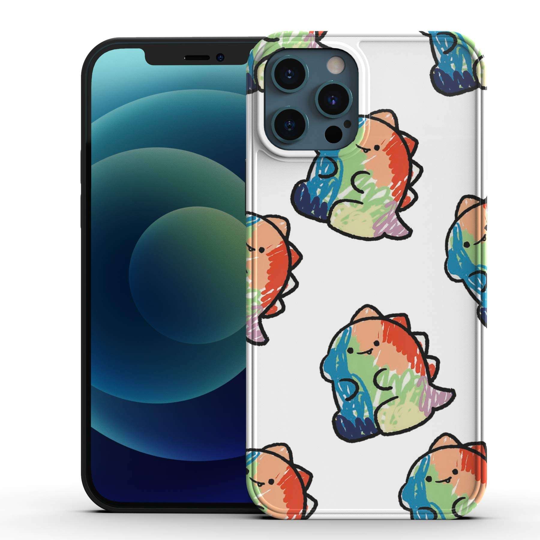 HeyAlpha Shellstyle Fashion Cute Cases Compatible with for iPhone 12 Pro Max, 6.7 inch Screen (2020 Release), Luxury Flexible Gel Case with Whole Edge Protection (Dinosaur-Small) 1