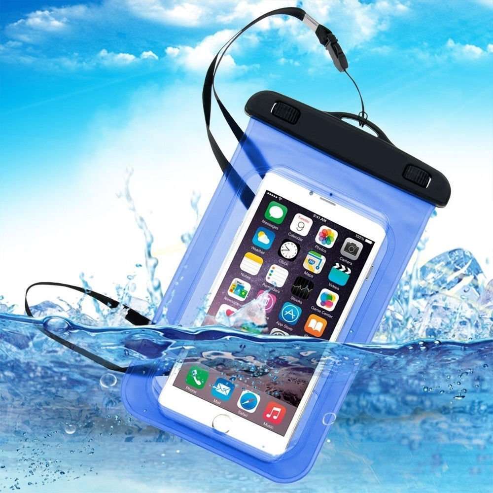 AICase Waterproof Phone Bag, Universal Cellphone Dry case Pouch with Float Function for Apple iPhone X,8,8 Plus,7,7 Plus, Samsung Galaxy S9, S9 Plus,S7, S8 Plus, Note 9 Note 8 up to 6.6"- Light Blue 1