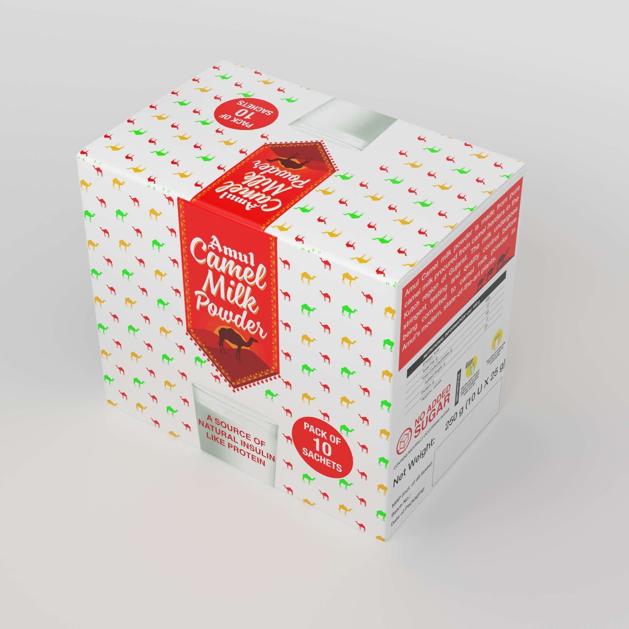 Amul Camel Milk Powder : Pack of 10 Sachets 25gm Each 3