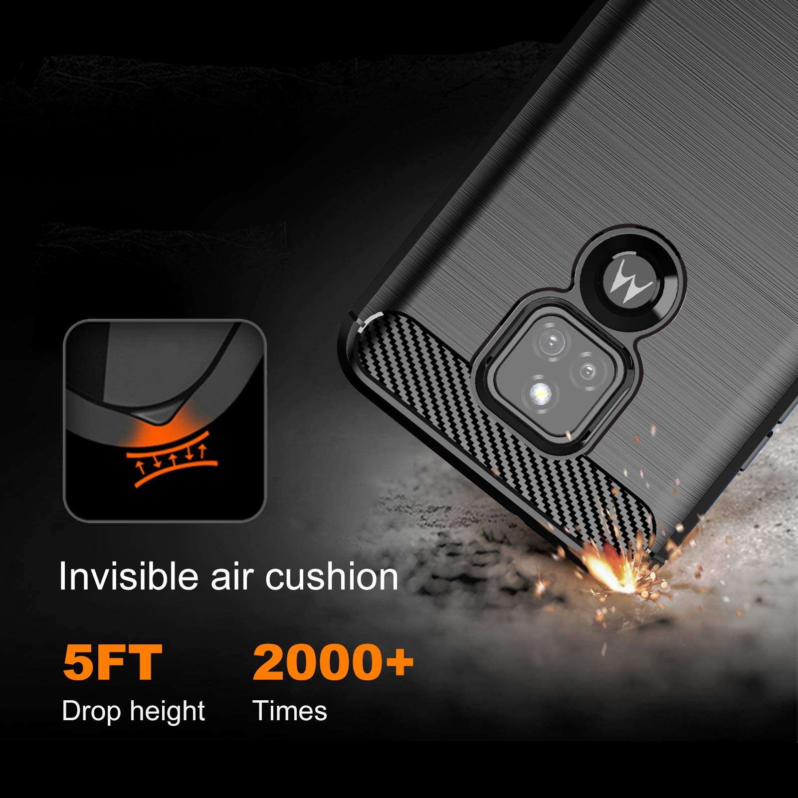 Anmula for Moto G Play 2021 Case, Slim Fit Design with Shock-Absorption Flexible TPU Protective Phone Case for Motorola G Play 2021-Black 5