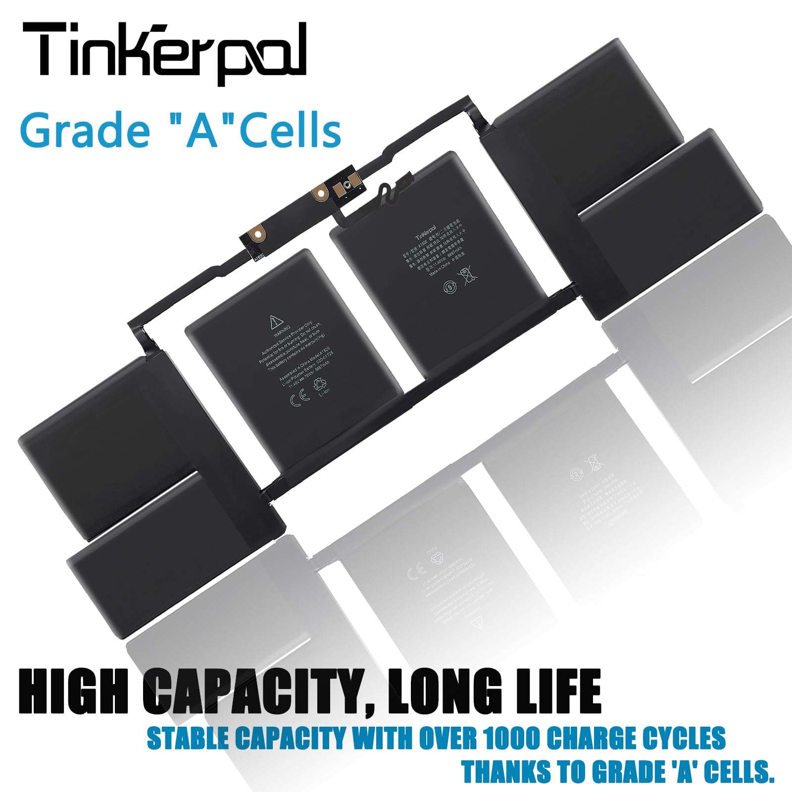 Tinkerpal GJKNX Replacement Laptop Battery for Dell Latitude 5280 5480 5580 5490 5590 E5480 E5580 E5490 E5590 Series Precision 15 3520 Series 0DY9NT GD1JP DY9NT 0GD1JP 5YHR4 451-BBZG 7.6V 68Wh 3