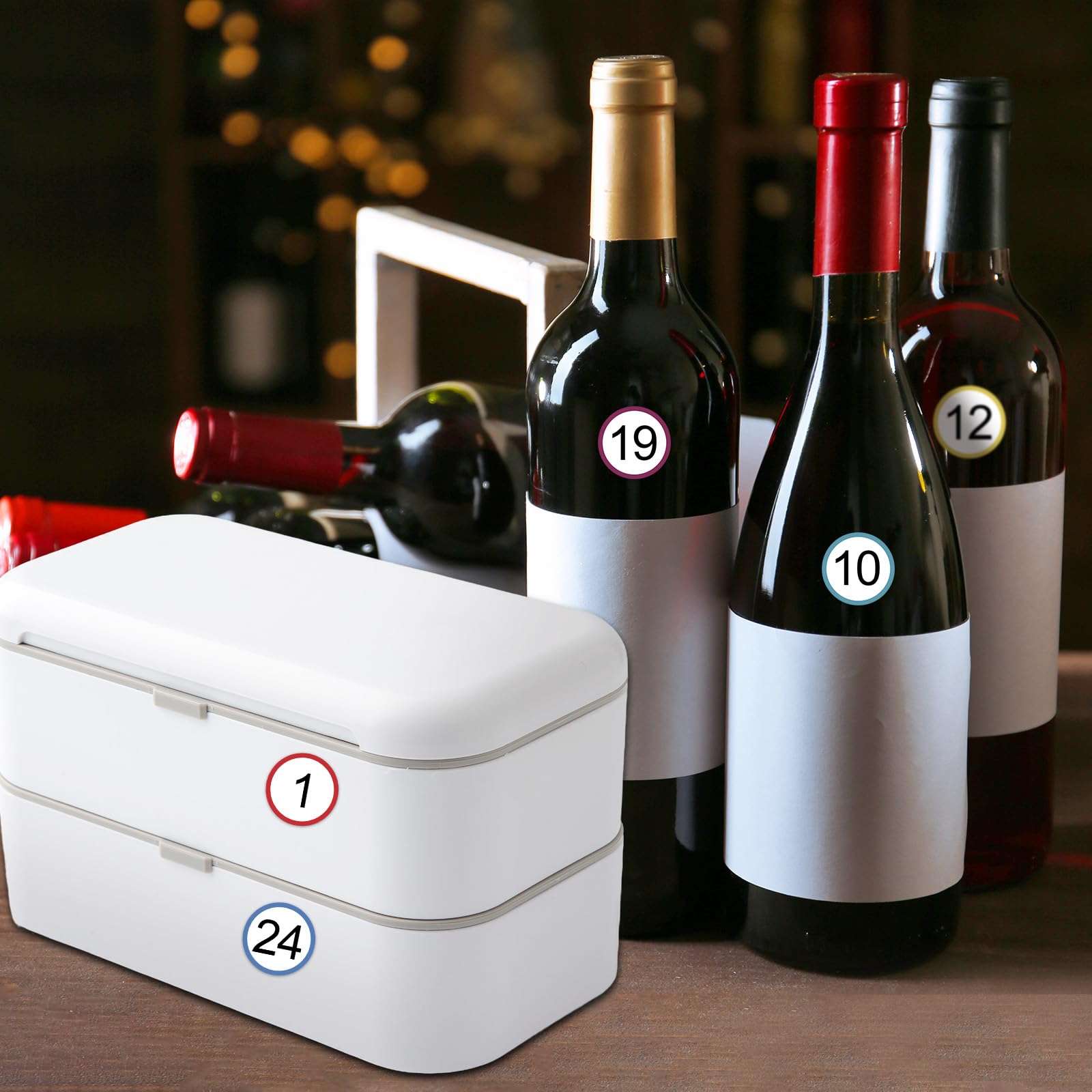 Ptwola 1000 Pcs Number Stickers 1-40 20 Sheets Dot Consecutive Number Labels Removable Self-Adhesive Colored Numbered Decals Without Residue for Office Classroom Indoor Storage Boxes Desks Chairs 5