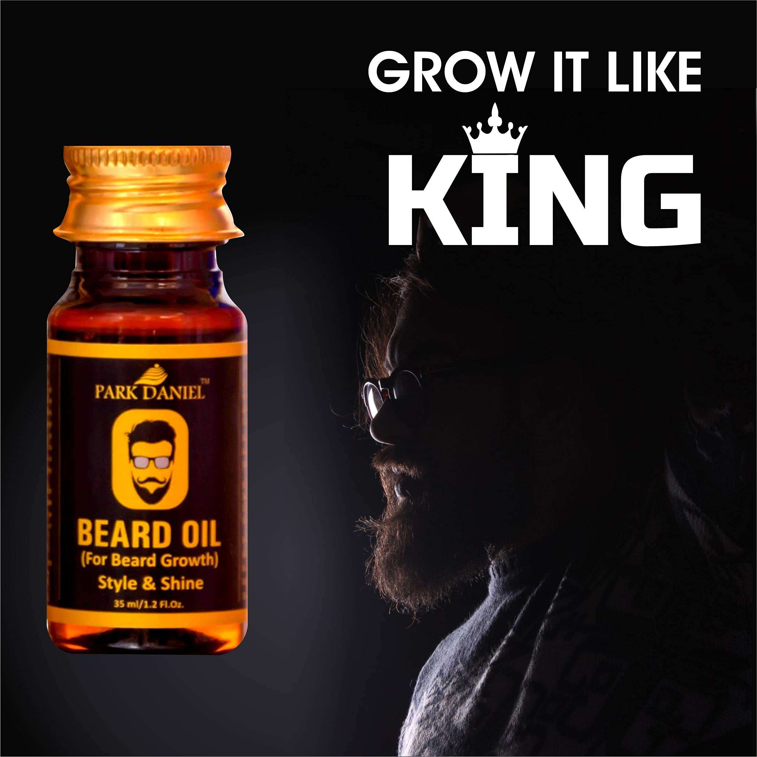 Park Daniel Combo Pack of Beard Oil 35ml & Handcrafted Wooden Beard Comb (1 Pc.) 4