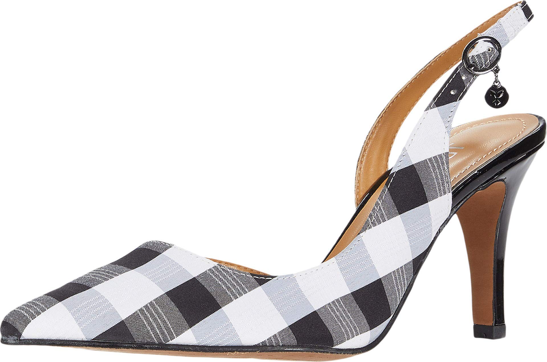 J. Renee Yusra Black/White Gingham 8.5 N (AA)