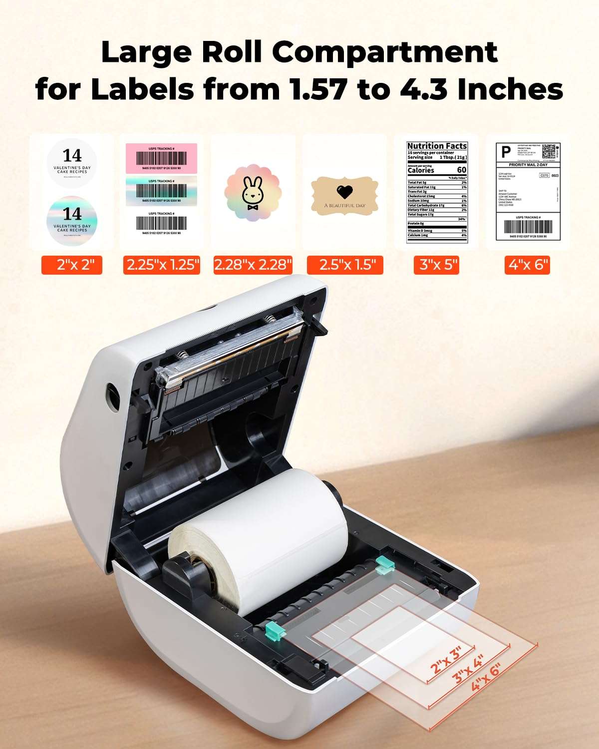 MUNBYN RW411B Shipping Label Printer and Postal Scale 6
