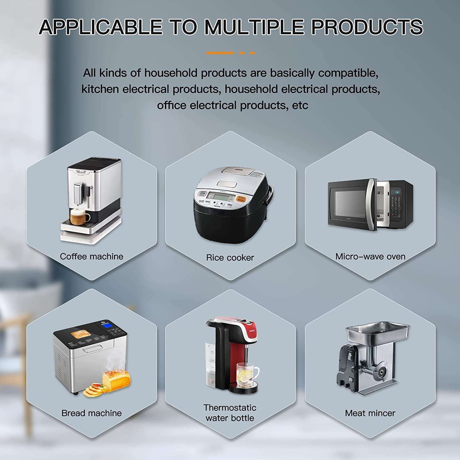 Cord Organizer for Appliances, Upgraded Kitchen Cord Organizer, Cord keeper Cord wrapper Cord holder Cord winder for Appliances Air Fryer, Coffee Maker, Blender, Pressure Cooker, Toaster (4) 6