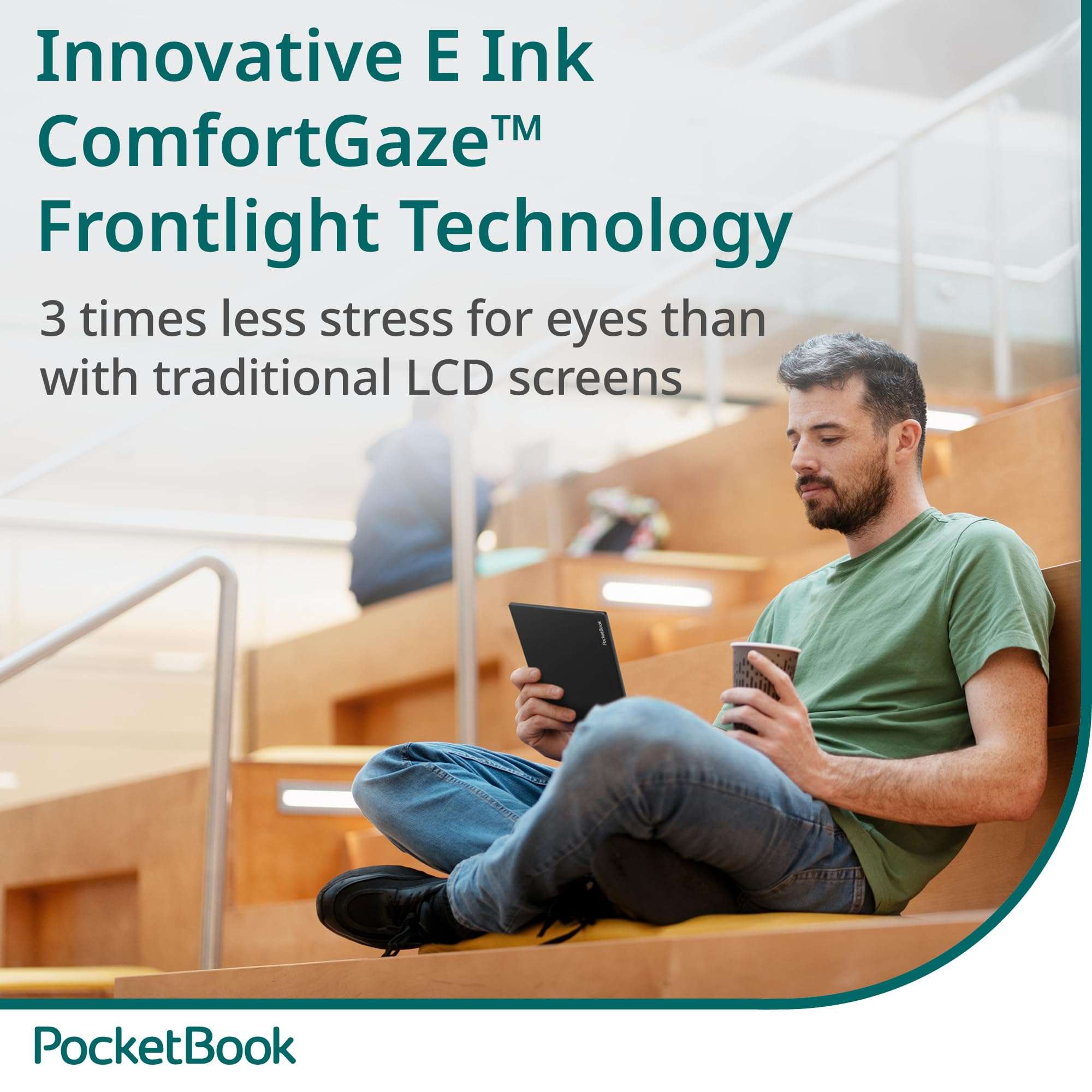 PocketBook InkPad Color 3 E Ink E-Reader 32GB - Enhanced 7.8'' Color E-Paper Display-Eye-Friendly Audio-Book & E-Book Reader-Text-to-Speech-SMARTlight, Bluetooth, Built-in Speaker-Waterproof 6