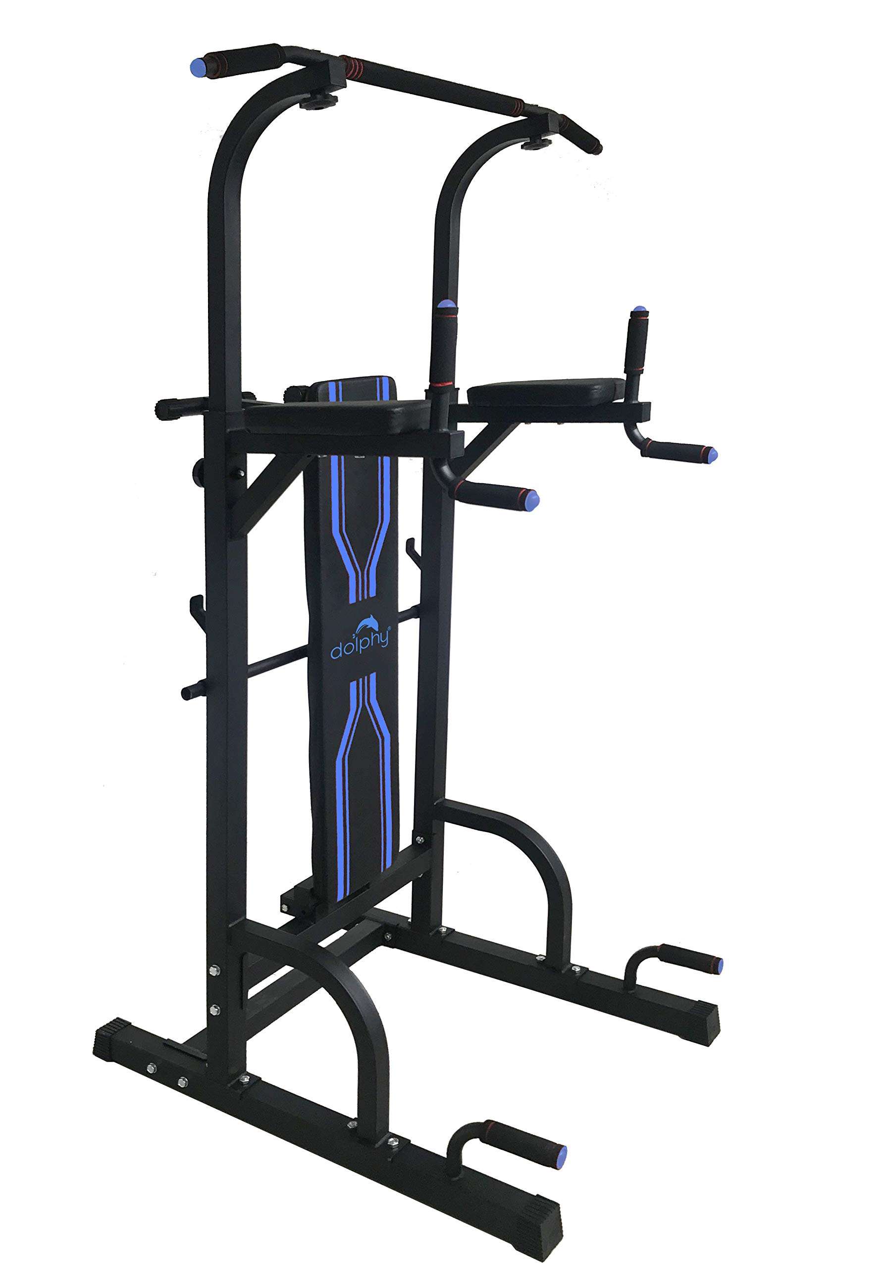 Dolphy Steel Free Standing Pull up Bar, Parallel Bar, Dips Station and Push up Bar- Power Tower 1