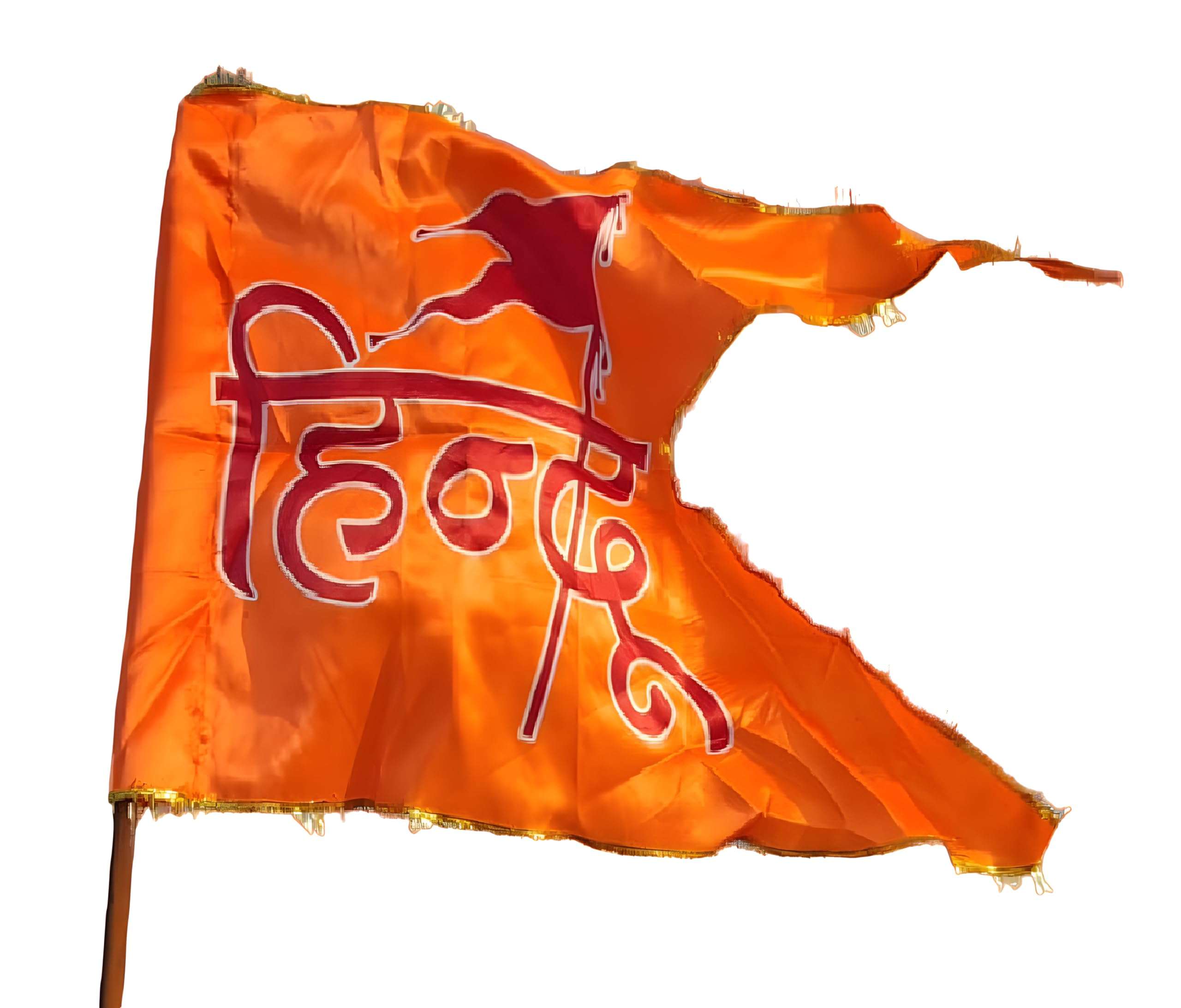 Bhagwa Dhwaj for Hindu Temples, Homes, and Offices - Symbolism of Saffron Flags in Hinduism" Hindu Flag 30x45 and 40x60 Inch (30x40) 1