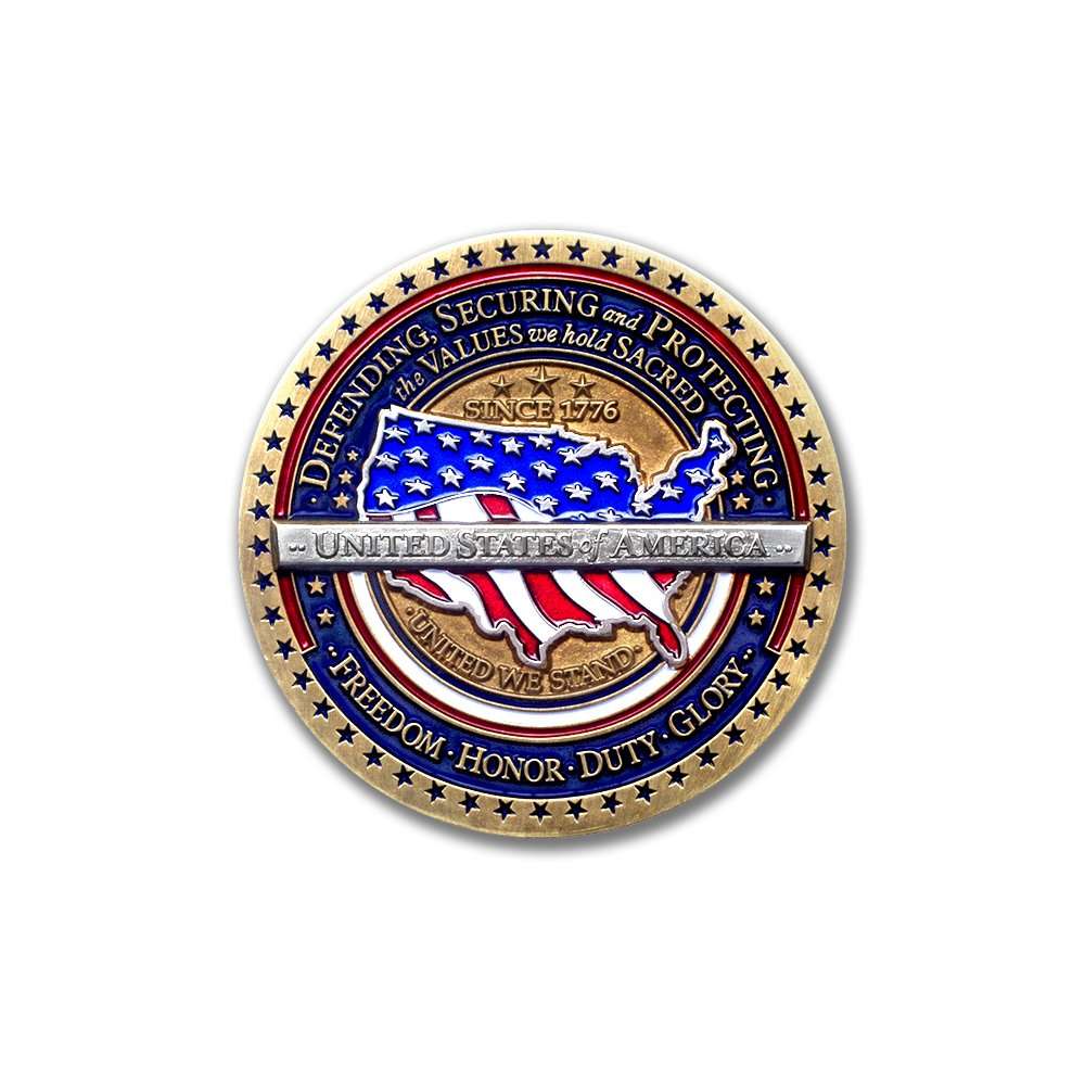 Armor Coin & Emblem - Military Appreciation Challenge Coin with Deluxe Display Tin Box and Bonus polishing Cloth 5