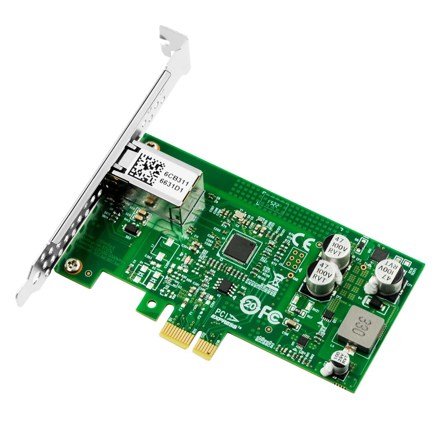 10/100/1000Mbps GigE Interface Card 802.3at Single-Port RJ45 Gigabit PoE+ Network Card Based on Intel I210 Chip, PCI-E Ethernet LAN Adapter, PCI Express X1 Gigabit Vision Frame Grabber Card 3