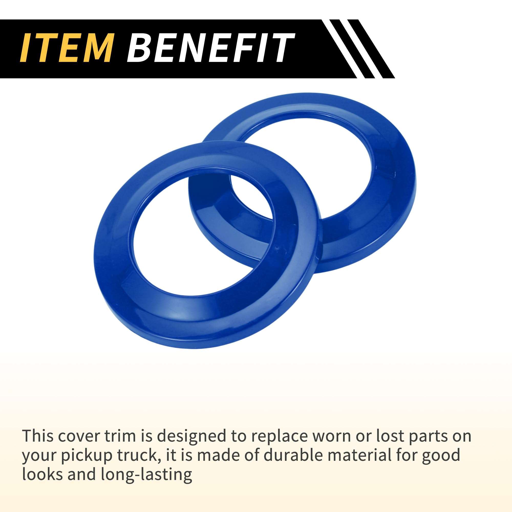 REPAIROCK 2 Pcs A Pillar Speaker Ring Cover Trim for Jeep Wrangler JK 2007-2014 Window A Pillar Front Horn Speaker Cover Stereo Audio Frame Trims ABS Blue 6