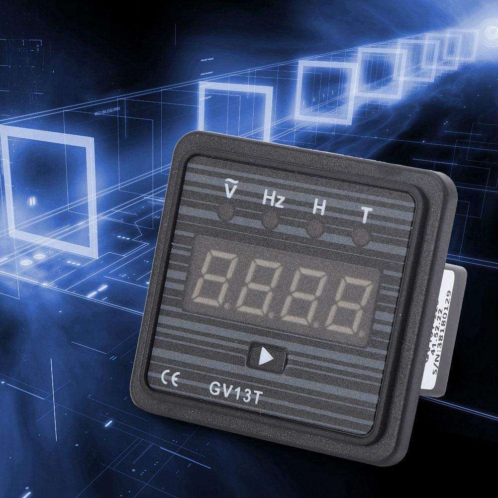 Oumefar 40-70HZ 0.5 Level 3 in 1 Generator Digital Meter 220V 380V AC Panel Mounting Meter GV13T for Generator Voltage Frequency Display(220V System) 5