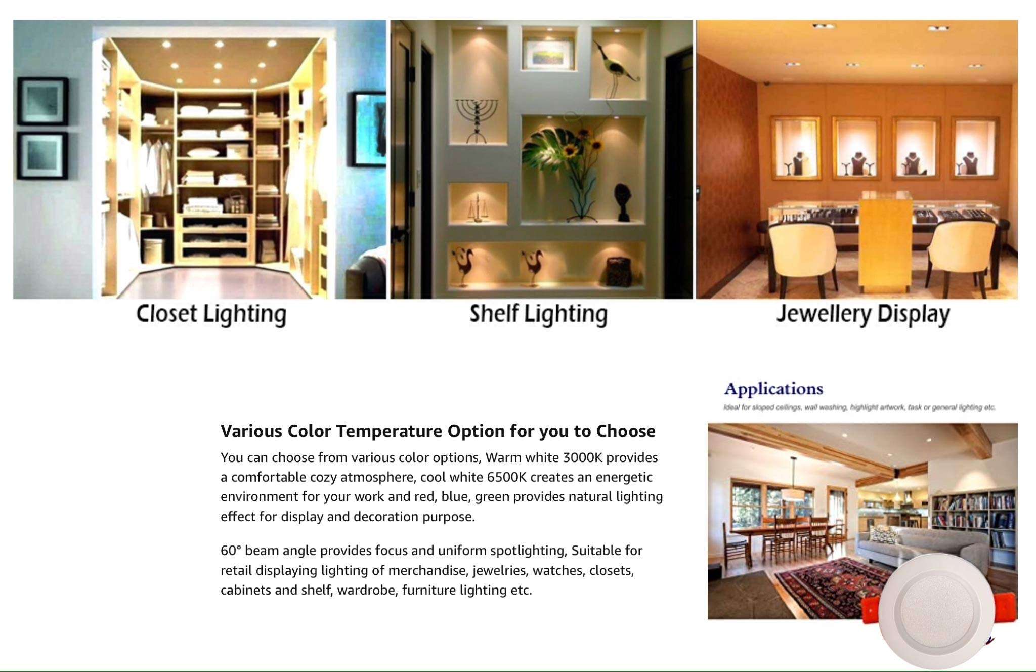 Prop It Up Ac 220 Metal and Plastic Led ceiling/concealed light, Blue, Round 4