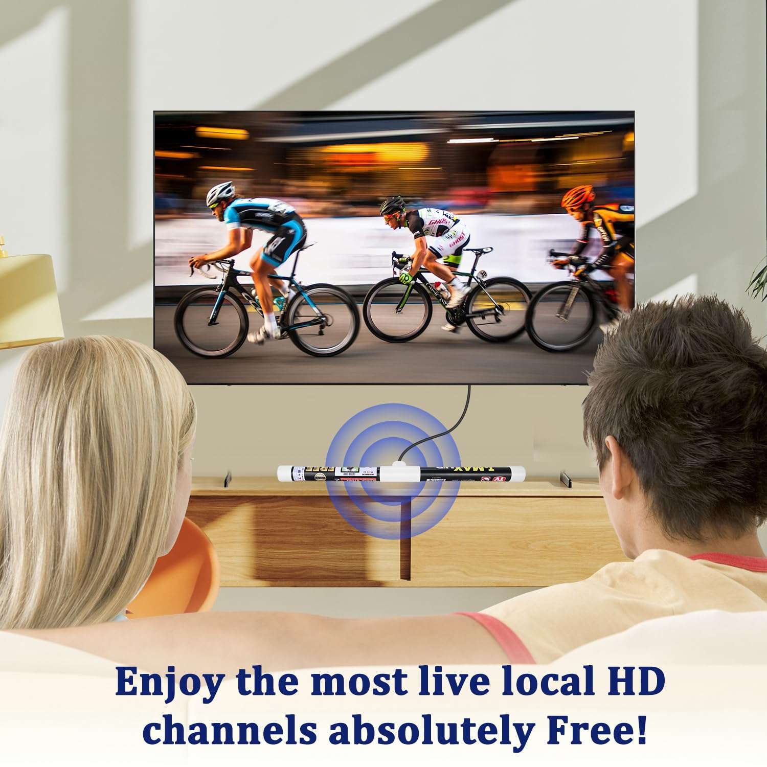 Magic Stick TV Antenna - Indoor Outdoor TV Antenna Up to 60 Miles Range - Enhanced USA Patented Digital Antennas for HDTV Clear HD Channels - 20ft Cable. 6