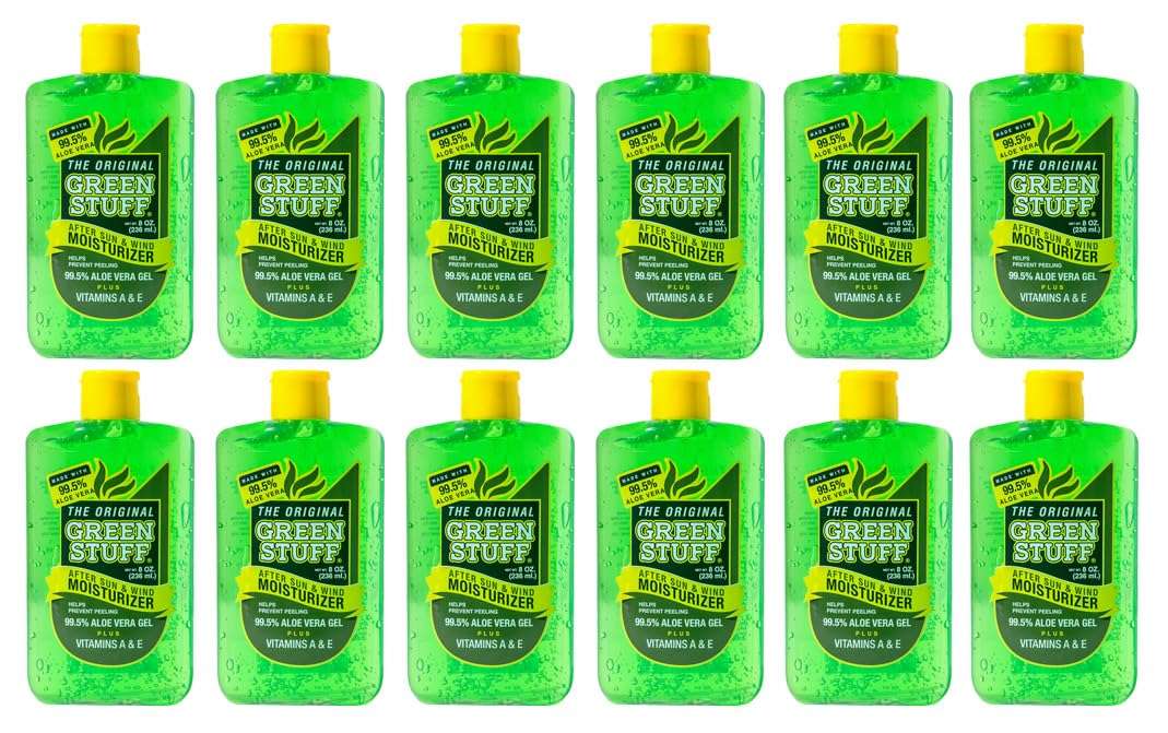 The Original Green Stuff, Aloe Gel, After Sun & Wind Moisturizer, 12 pack 1
