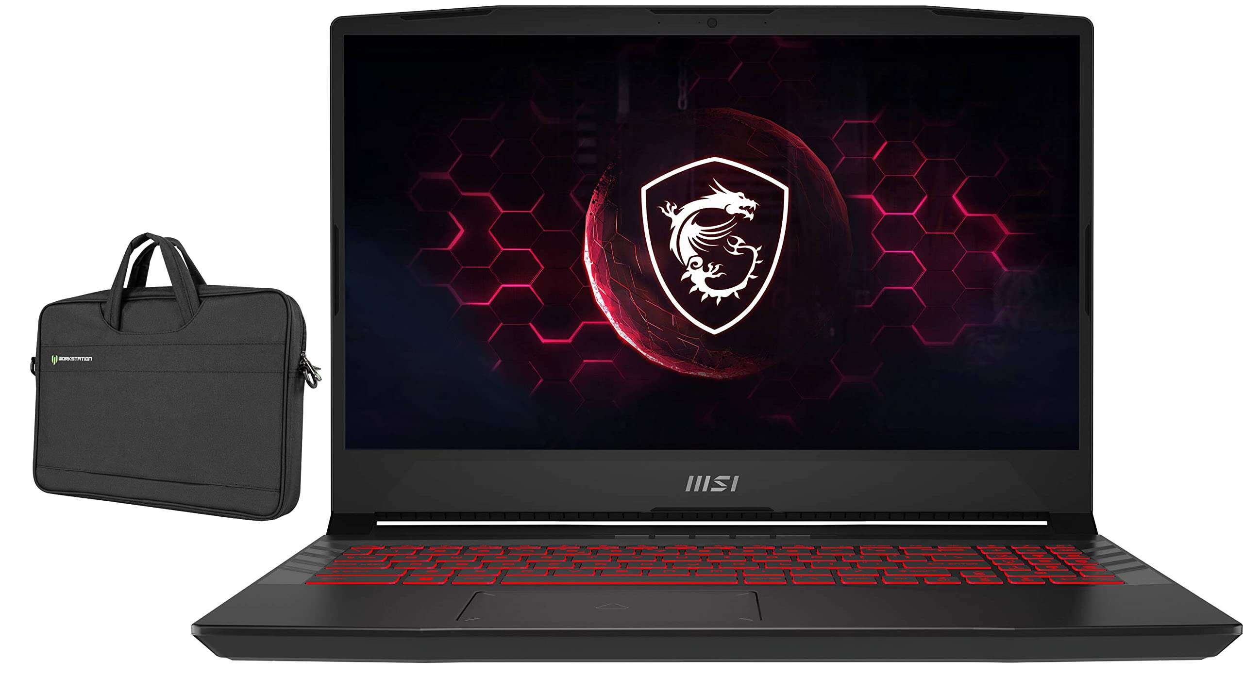 MSI Pulse GL66-15 Gaming & Entertainment Laptop (Intel i7-12700H 14-Core, 32GB RAM, 2x4TB PCIe SSD RAID 1 (4TB), GeForce RTX 3060, 15.6" 144Hz Full HD (1920x1080), Win 11 Pro) with Topload Bag