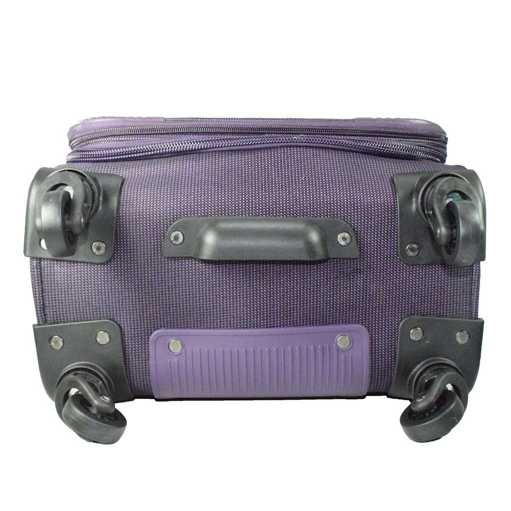 American House Nylon 28 Inch 4 Wheel Trolley Bag (Purple) 5