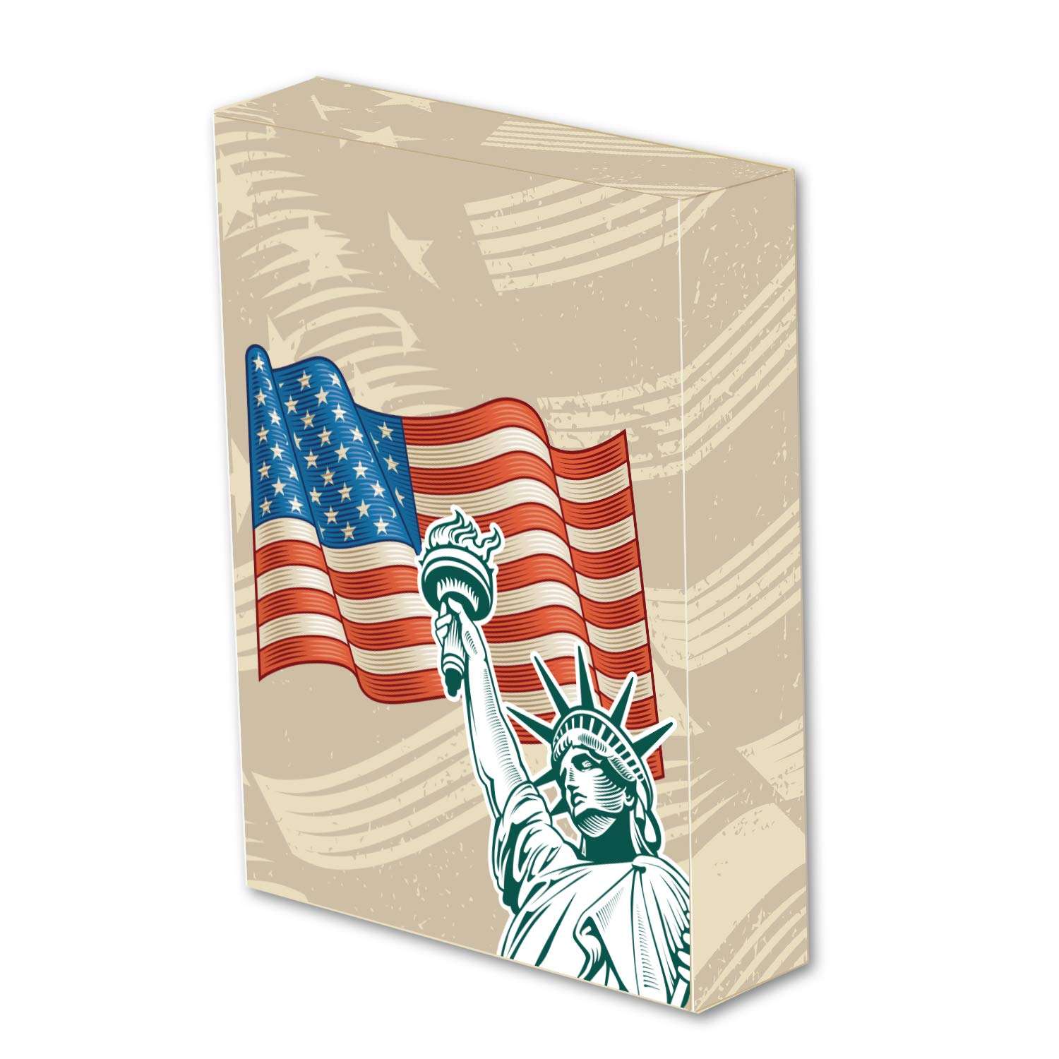Tan American Flag Playing Cards - Patriotic Graphics - Premium Quality - Veteran Gifts for Men or Women | Tan American Flag Cards 3