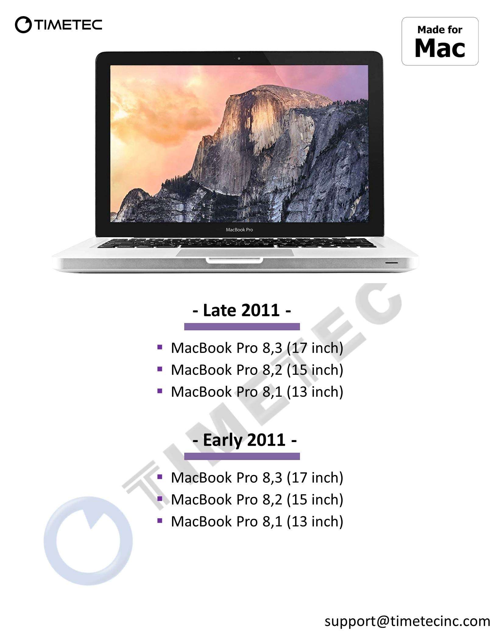 Timetec 4GB Compatible for Apple DDR3 1333MHz PC3-10600 CL9 for Mac Book Pro (Early/Late 2011 13/15/17 inch), iMac (Mid 2010, Mid/Late 2011 21.5/27 inch), Mac mini(Mid 2011) SODIMM MAC RAM Upgrade 2