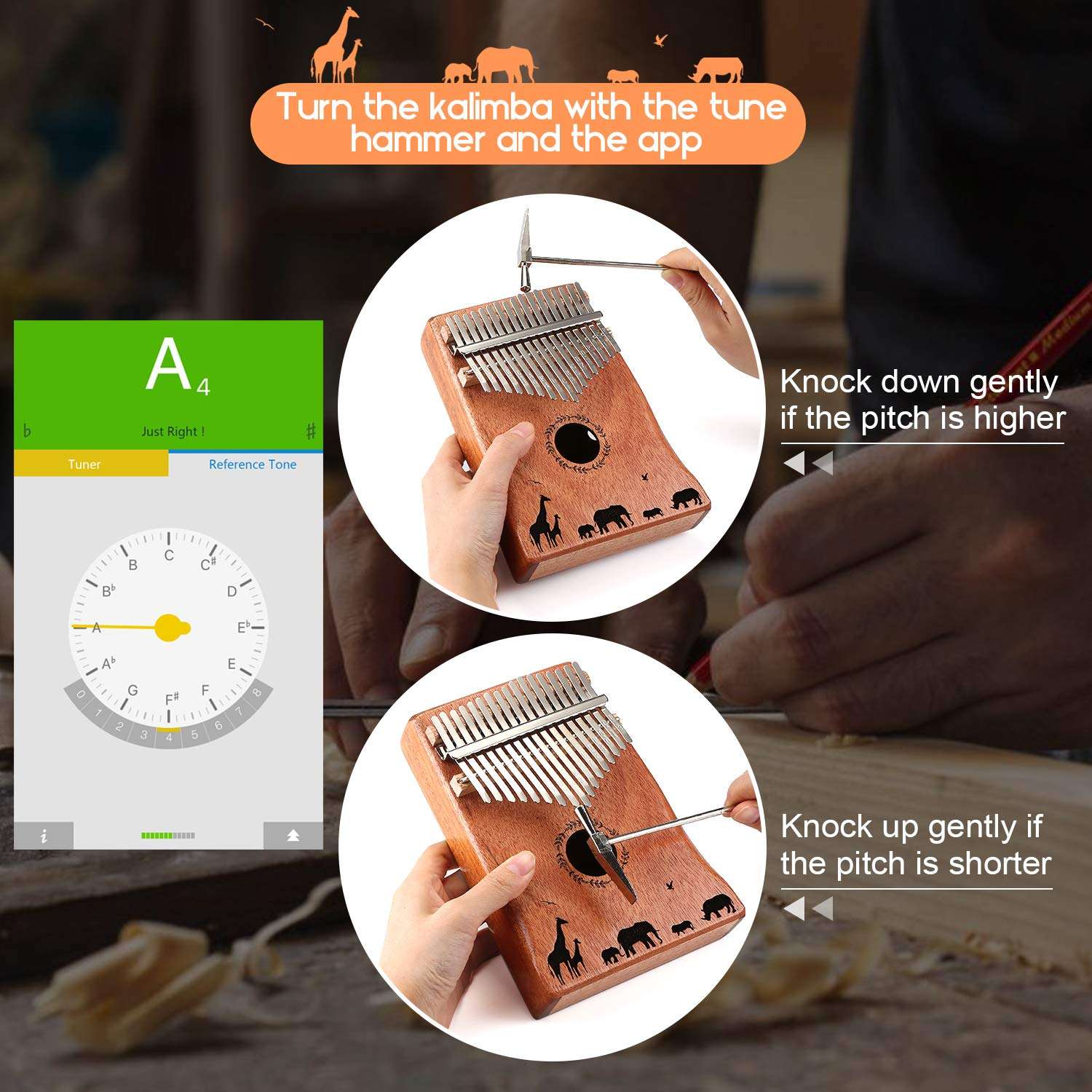 FIXM 17 Keys Thumb Piano 6