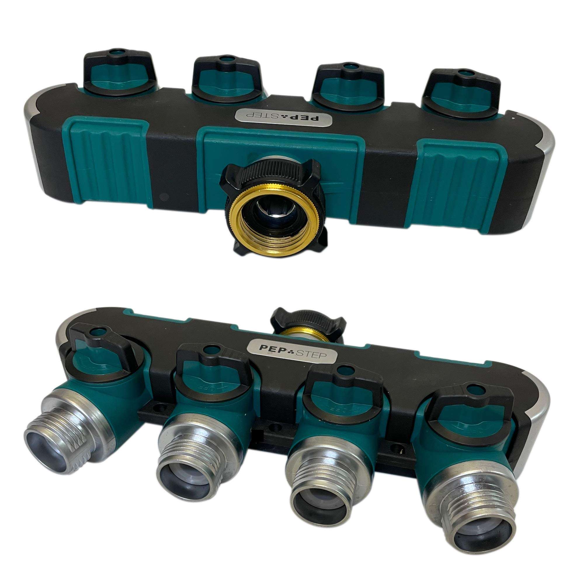 Garden Hose Splitter 4 Way Heavy Duty Outdoor Faucet Hose Adapter Connector Multiple Hoses for use with Water Faucet Hose Bib Yard Sprinklers Strong Connection Hose Adapter 3